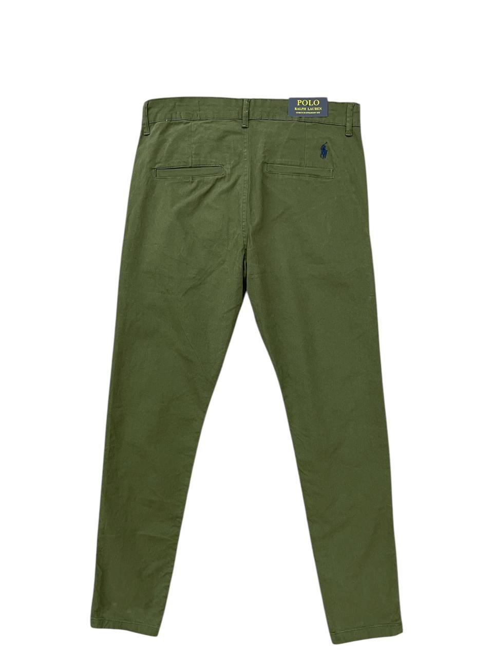 Calça Sarja Ralph Lauren Masculina Clássica Americana – Verde Exército com Pony Preto