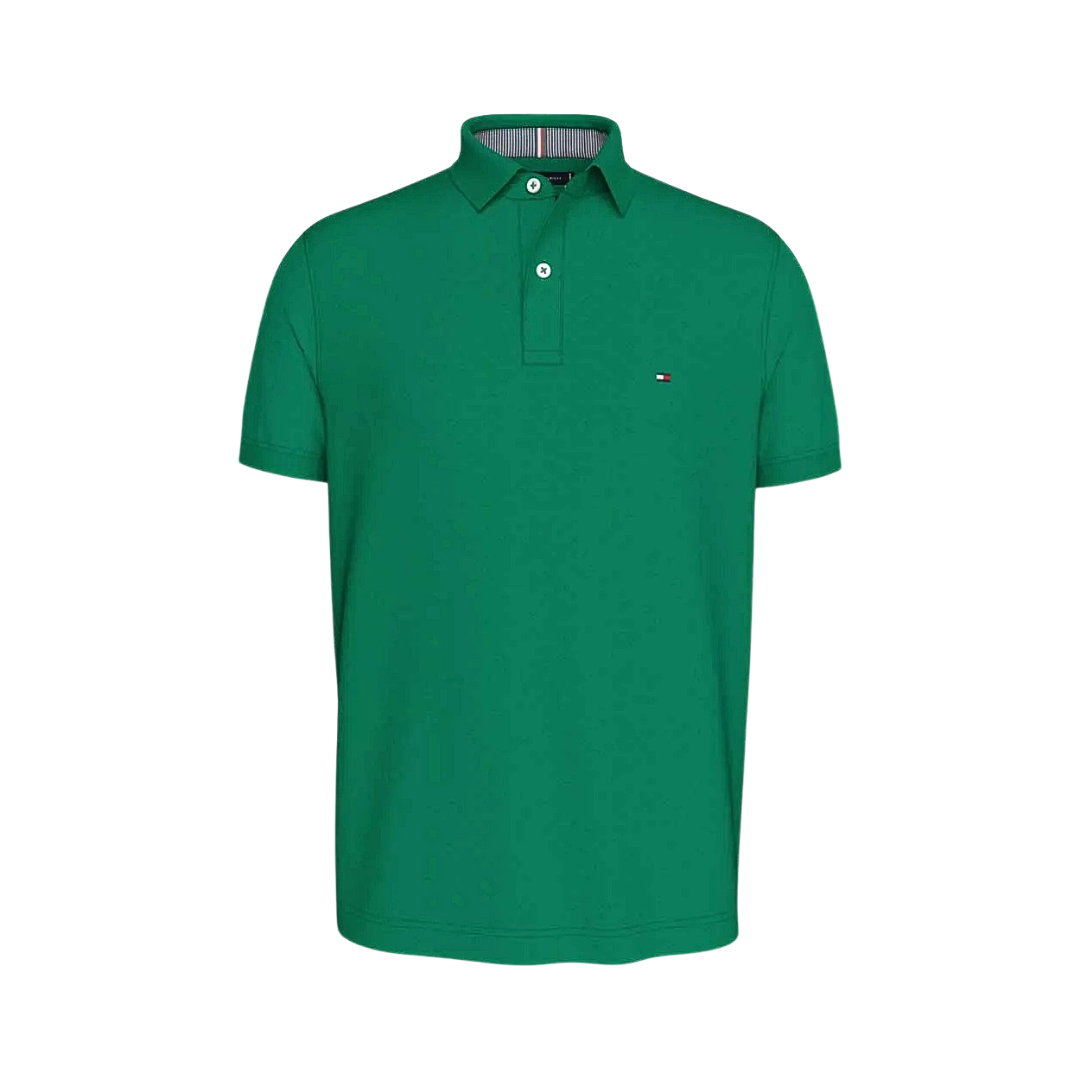 Polo Tommy Hilfiger Masculina Verde Floresta 1985 Regular Fit