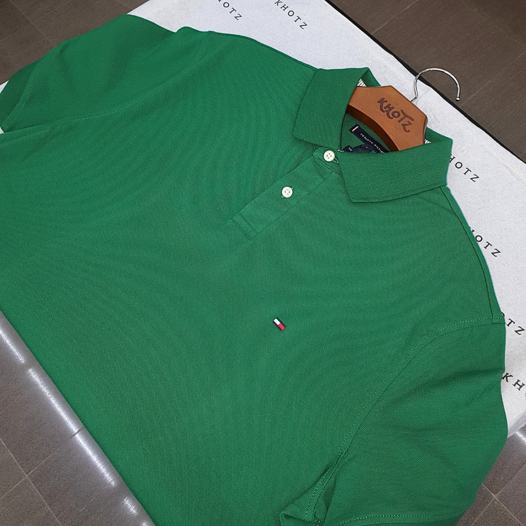 Polo Tommy Hilfiger Masculina Verde Floresta 1985 Regular Fit
