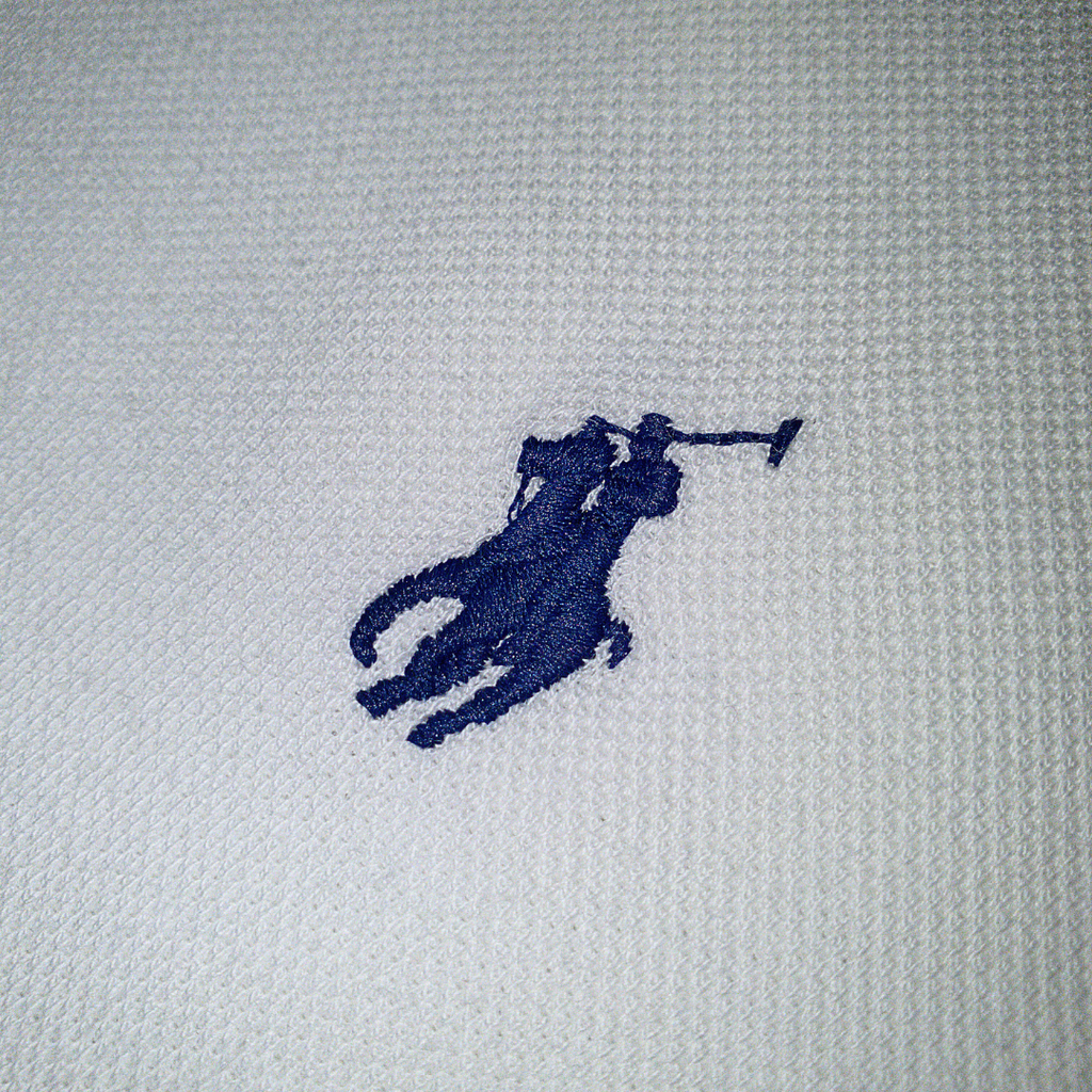 Polo Ralph Lauren Masculina Branca Pony Marinho