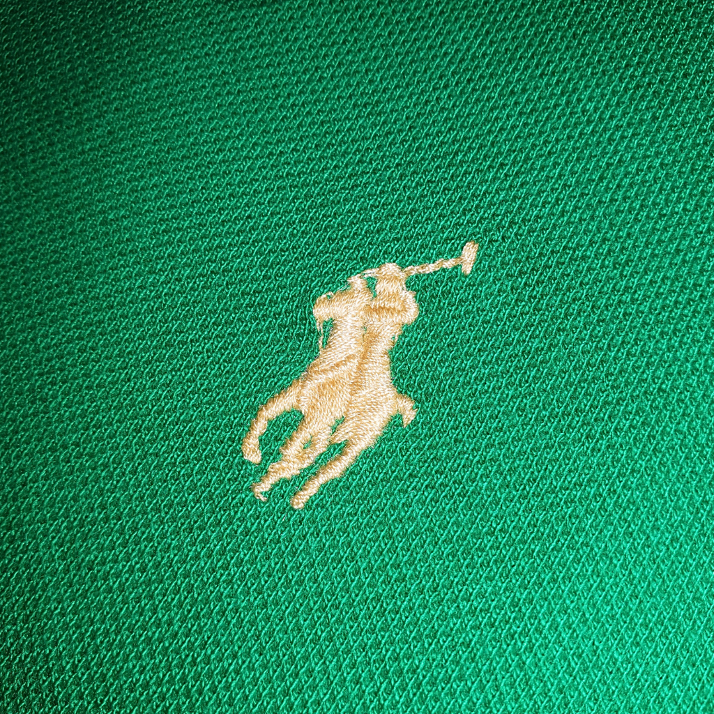 Polo Ralph Lauren Masculina Verde Esmeralda Pony Limão