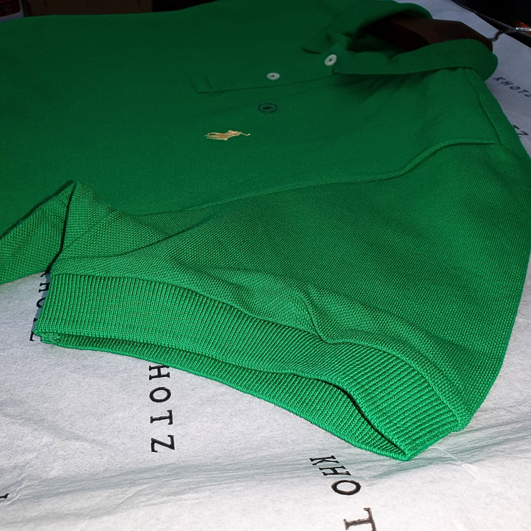 Polo Ralph Lauren Masculina Verde Esmeralda Pony Limão