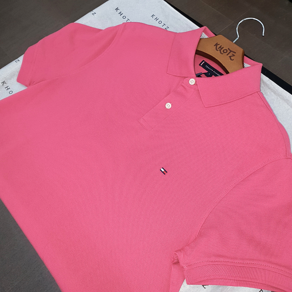 Polo Tommy Hilfiger Masculina Goiaba 1985 Regular Fit