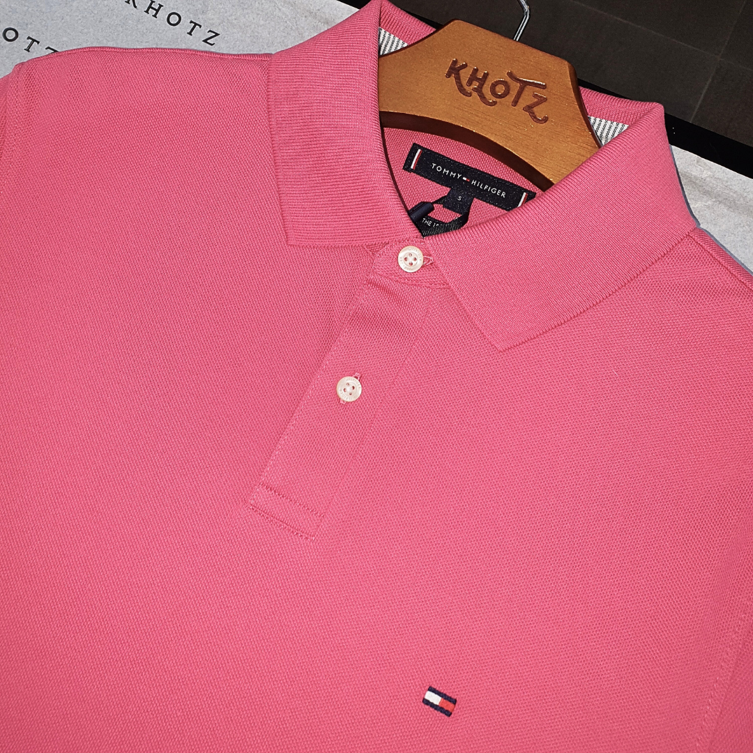 Polo Tommy Hilfiger Masculina Goiaba 1985 Regular Fit