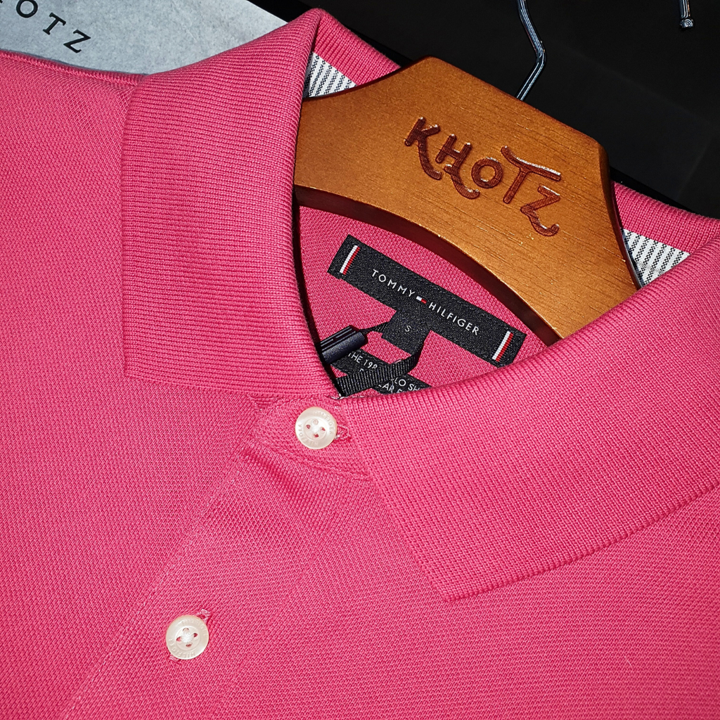 Polo Tommy Hilfiger Masculina Goiaba 1985 Regular Fit