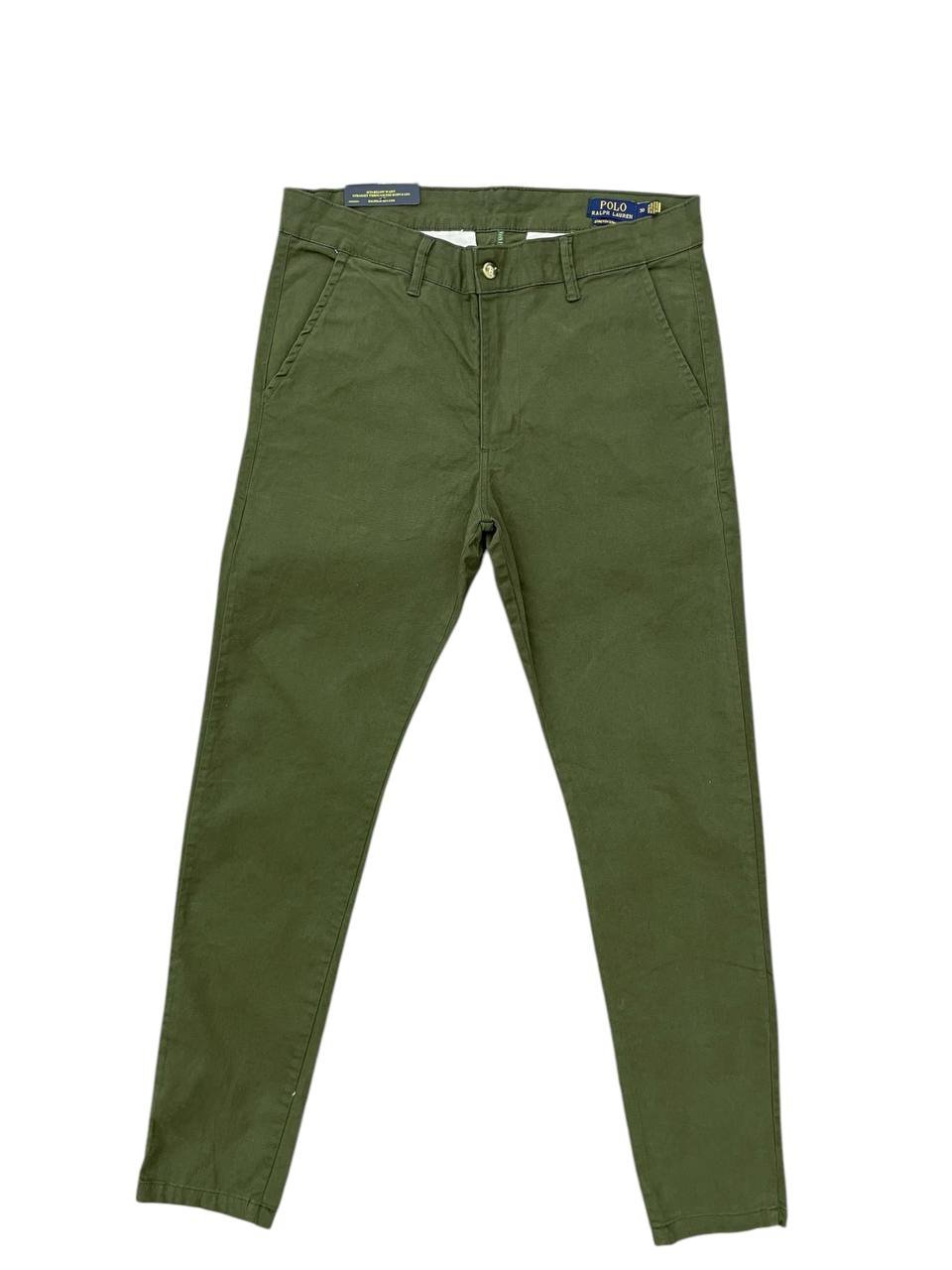 Calça Sarja Ralph Lauren Masculina Clássica Americana – Verde Exército com Pony Preto