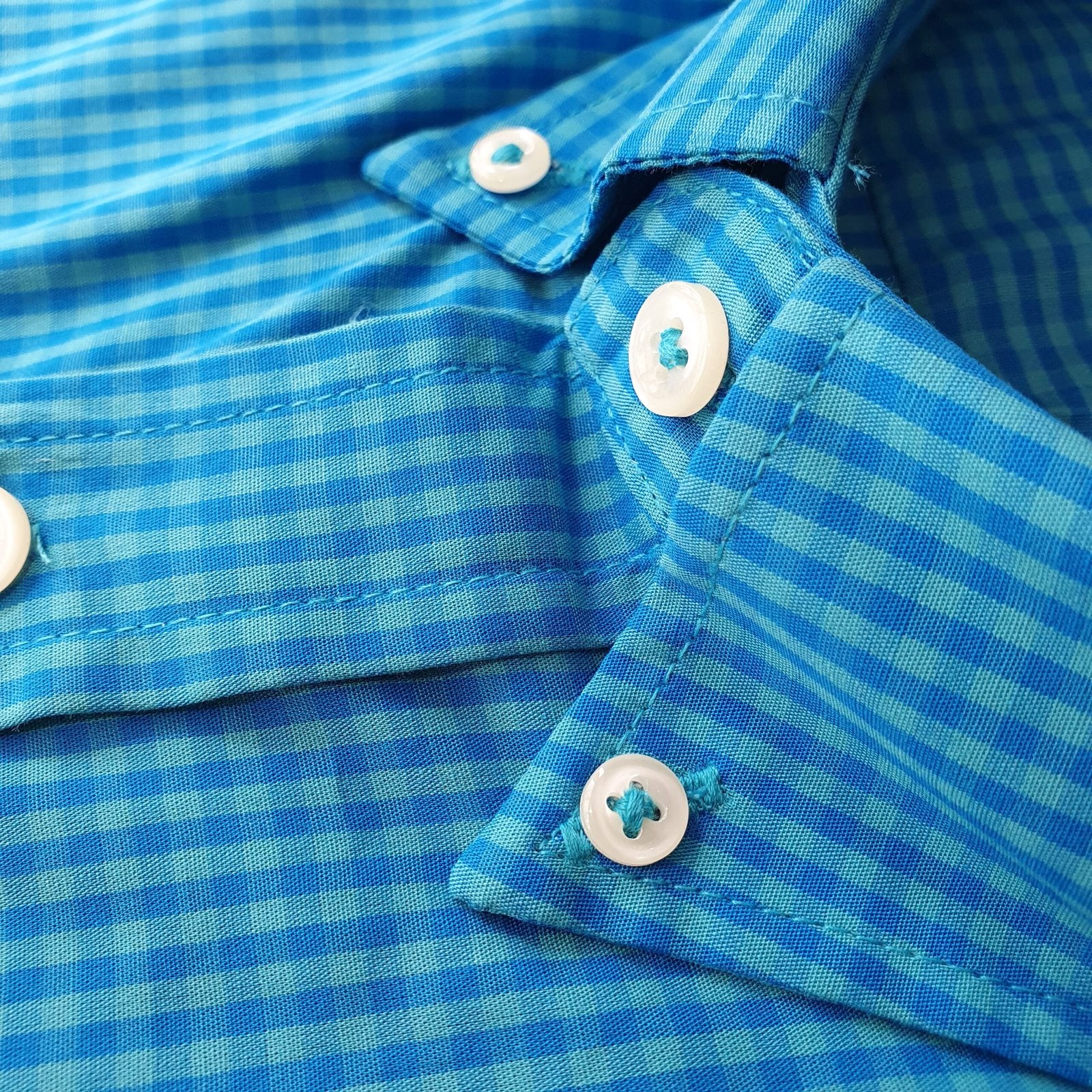 Camisa Ralph Lauren Masculina Micro Xadrez Blue Ice Pony Amarelo