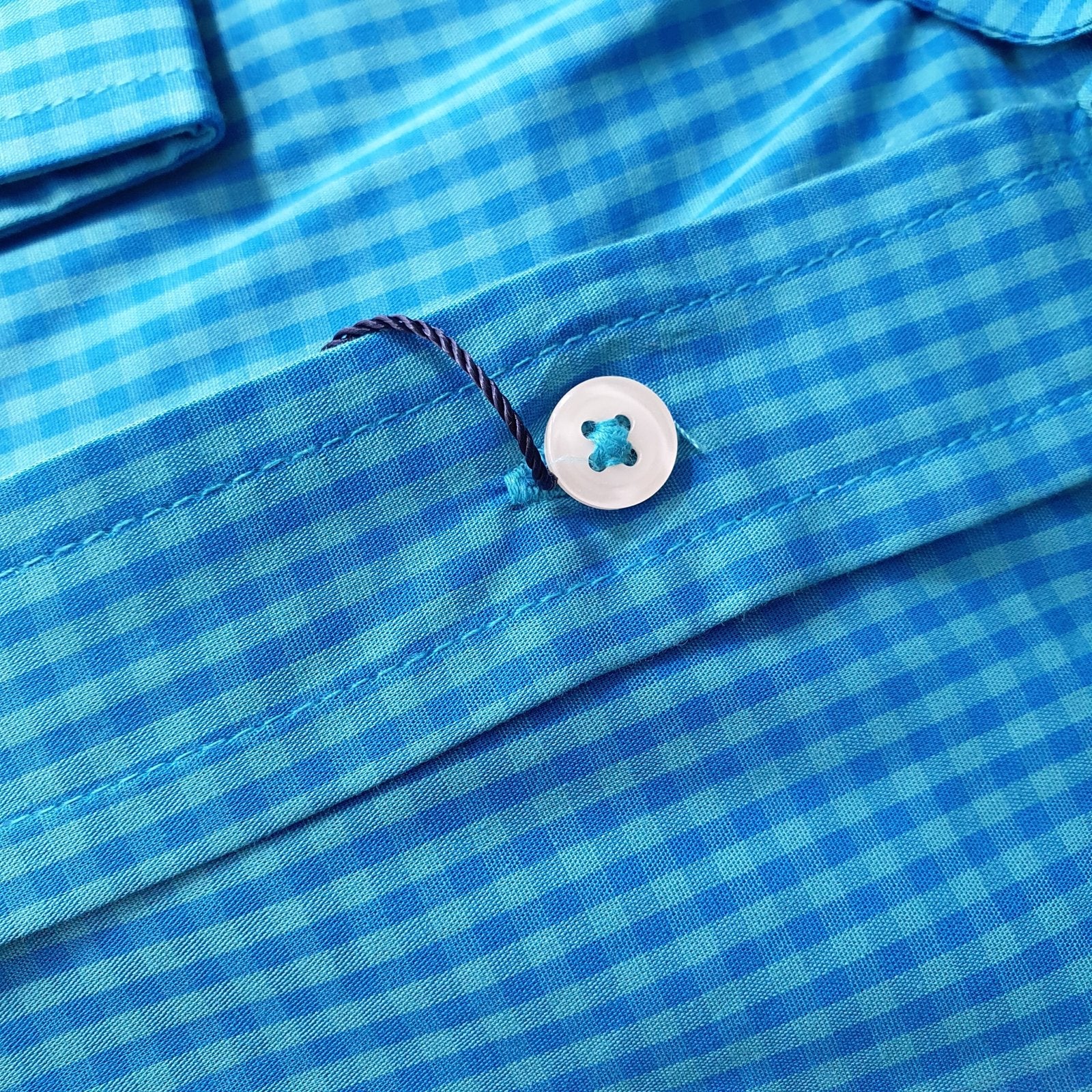Camisa Ralph Lauren Masculina Micro Xadrez Blue Ice Pony Amarelo
