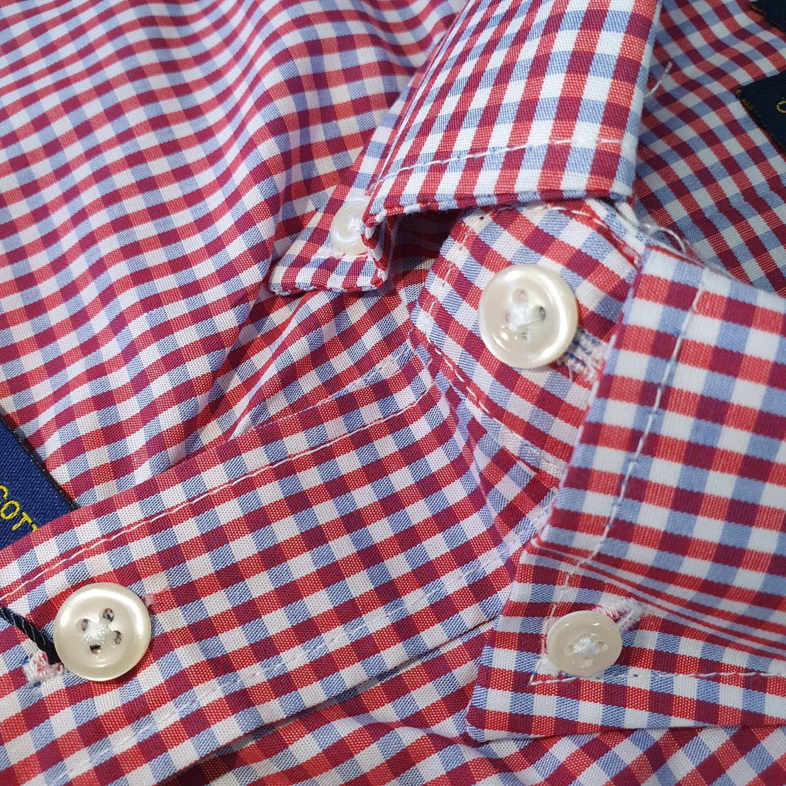 Camisa Ralph Lauren Masculina Micro Xadrez Goiaba Pony Limão