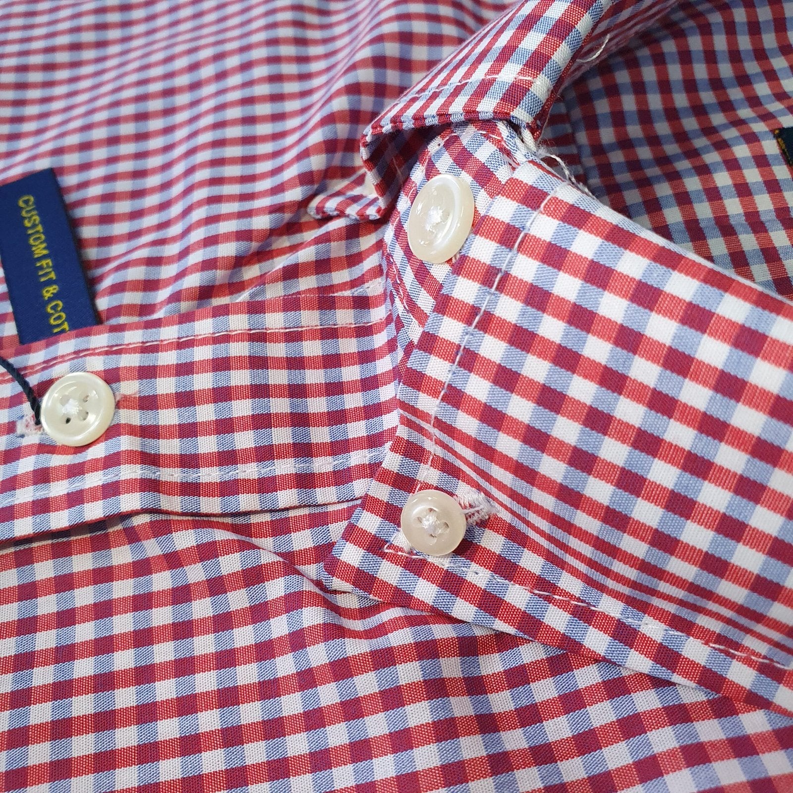 Camisa Ralph Lauren Masculina Micro Xadrez Goiaba Pony Limão