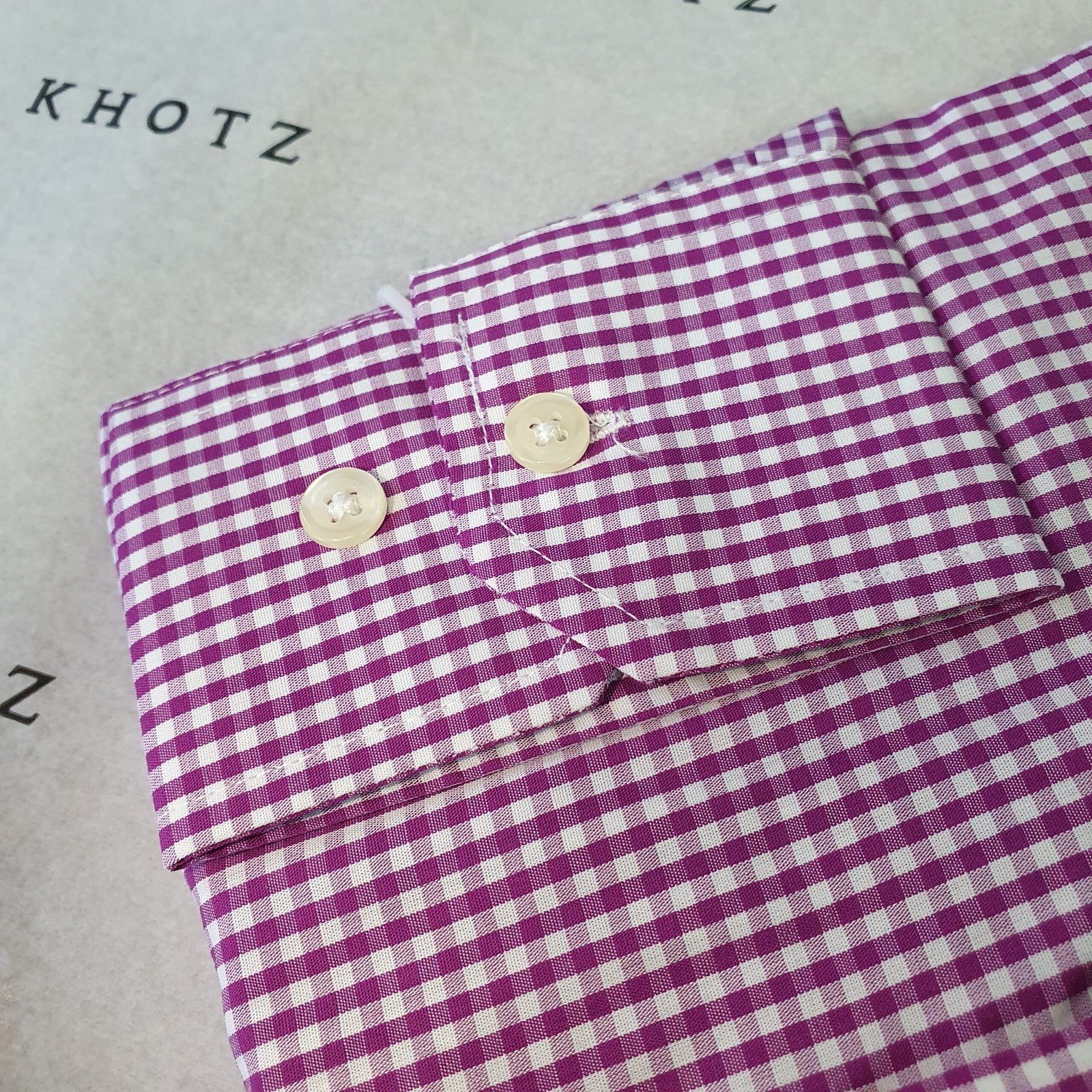 Camisa Ralph Lauren Masculina Micro Xadrez Roxo Pony Amarelo