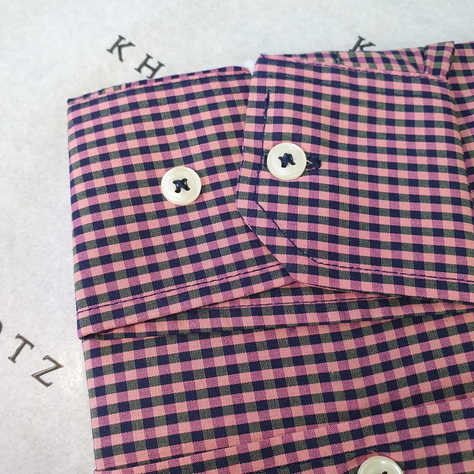 Camisa Ralph Lauren Masculina Micro Xadrez Rosê Pony Goiaba
