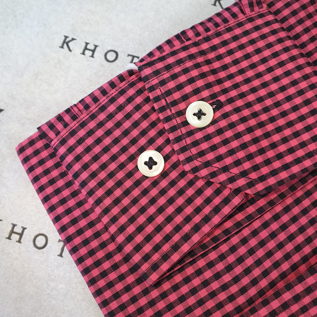 Camisa Ralph Lauren Masculina Micro Xadrez Pitaya Pony Preto