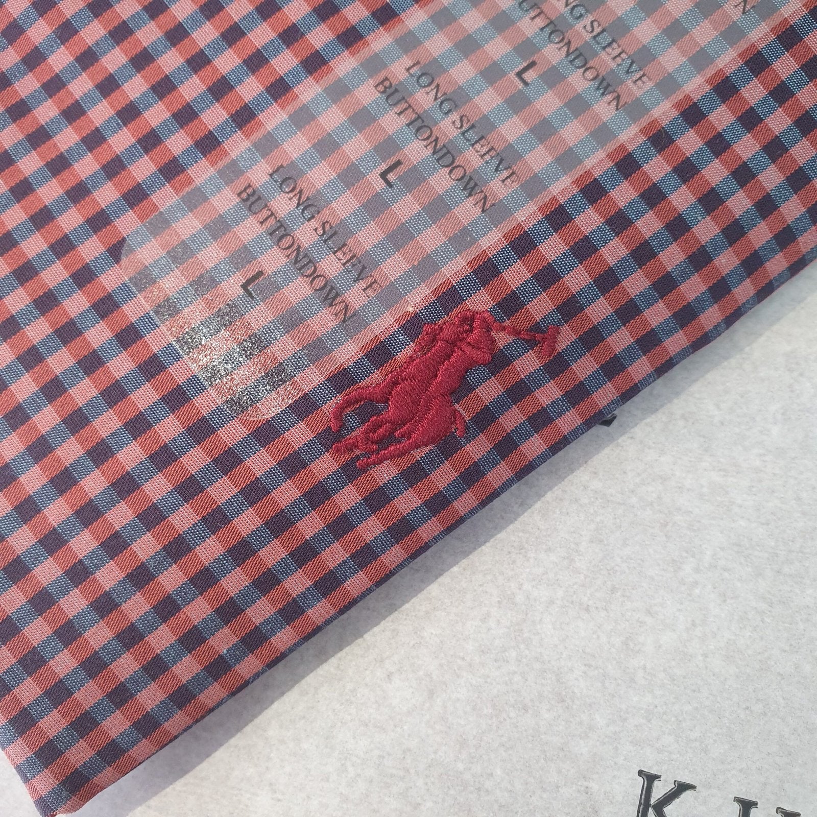 Camisa Ralph Lauren Masculina Micro Xadrez Malbec Pony Bordô