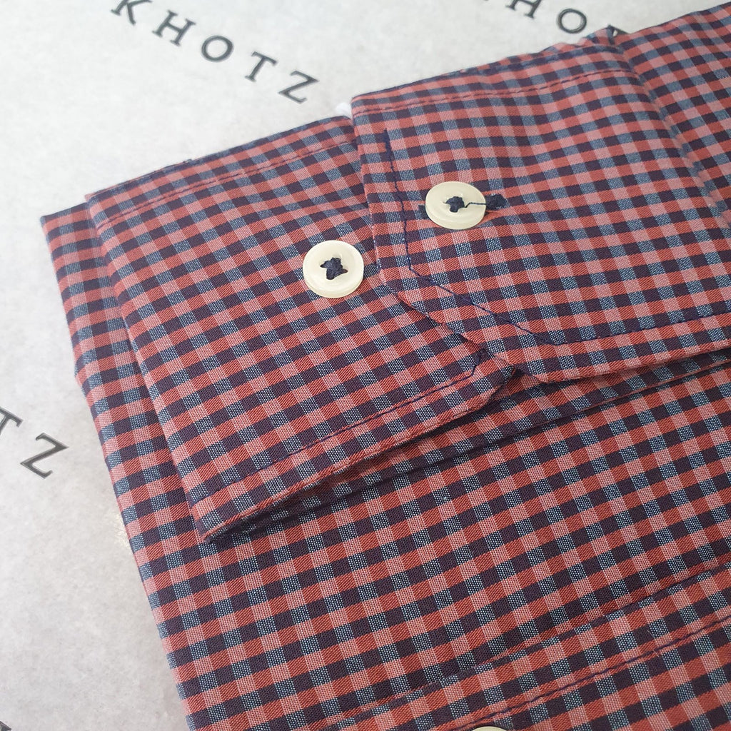 Camisa Ralph Lauren Masculina Micro Xadrez Malbec Pony Bordô