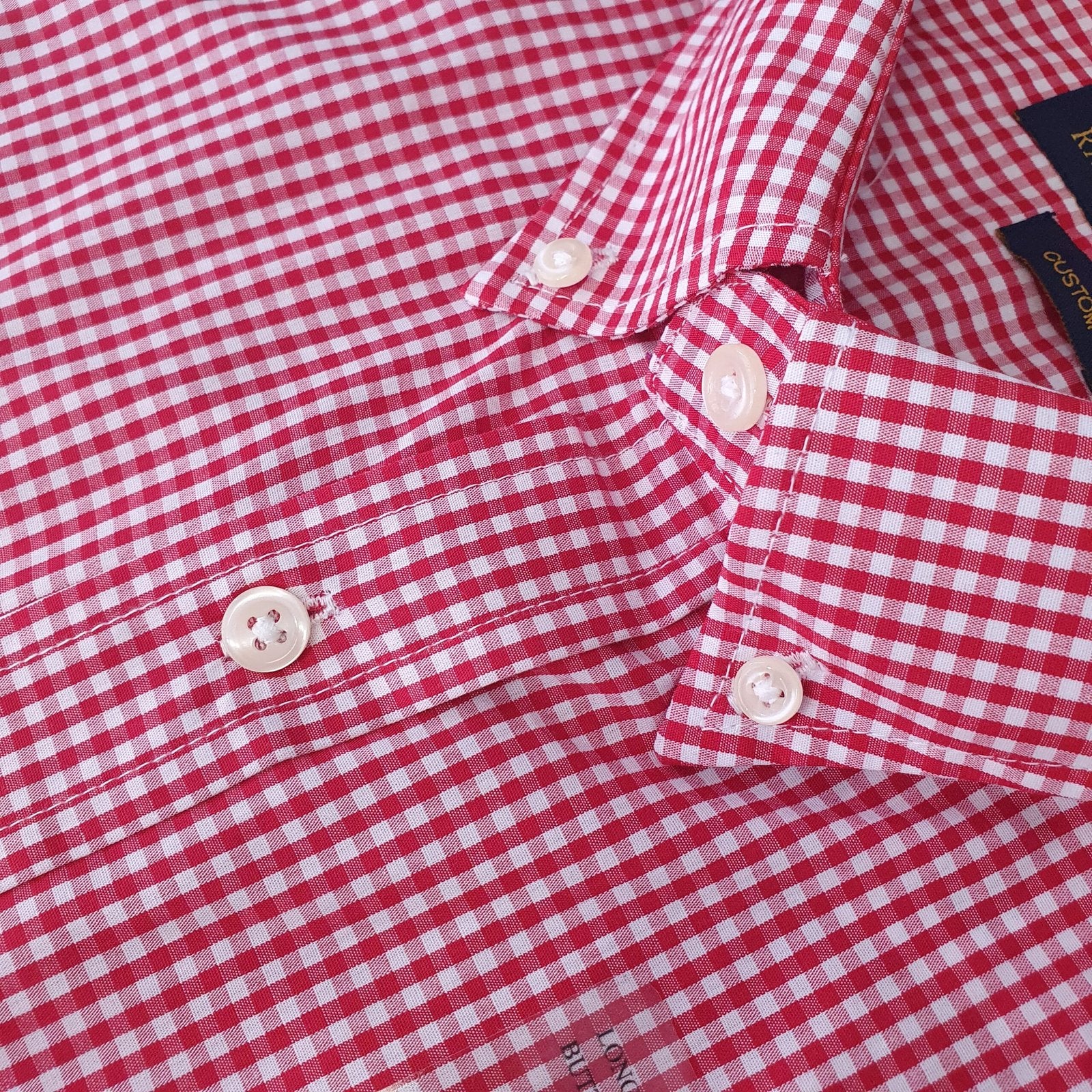 Camisa Ralph Lauren Masculina Micro Xadrez Vermelho Pony Amarelo