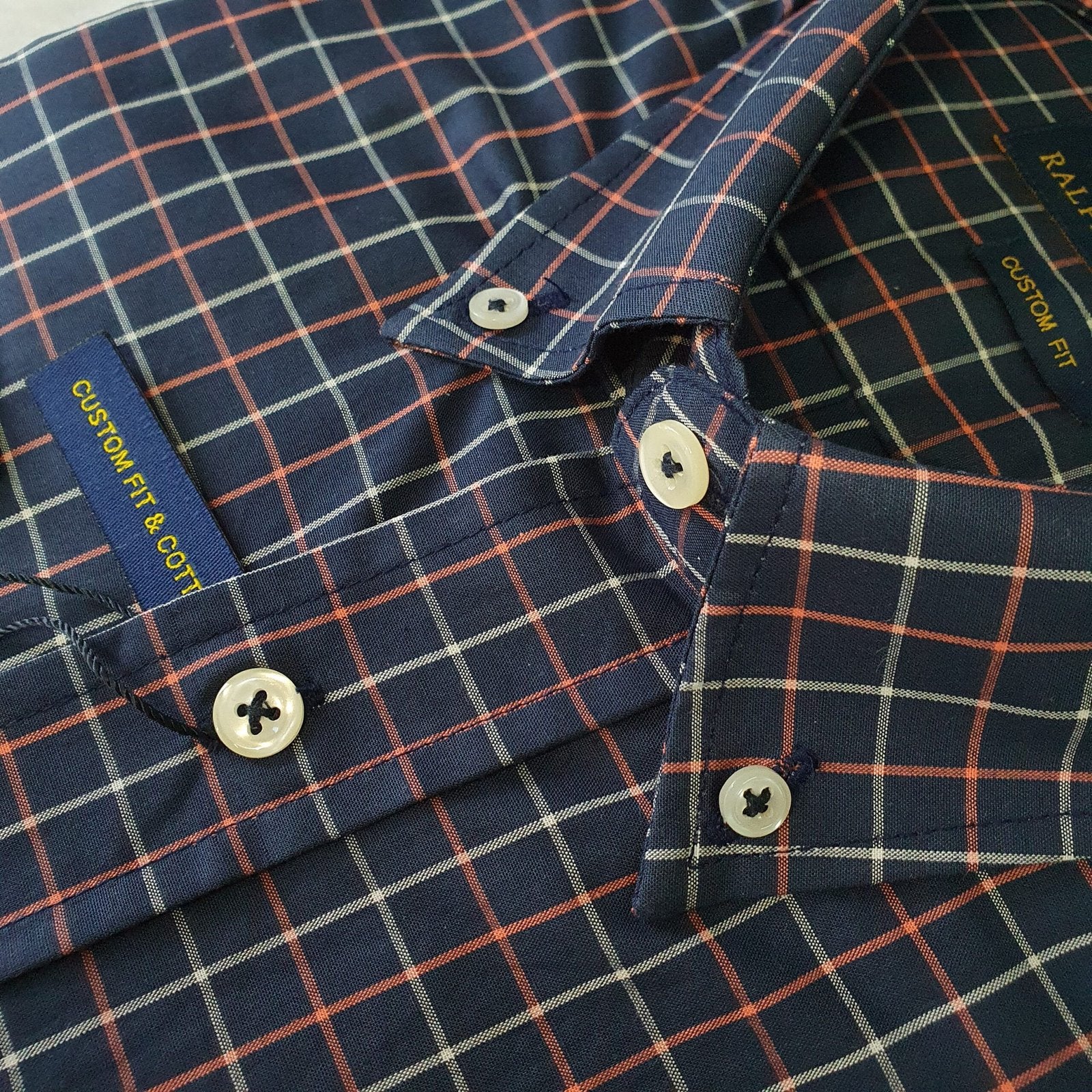 Camisa Ralph Lauren Masculina Xadrez Azul Pony Pitaya