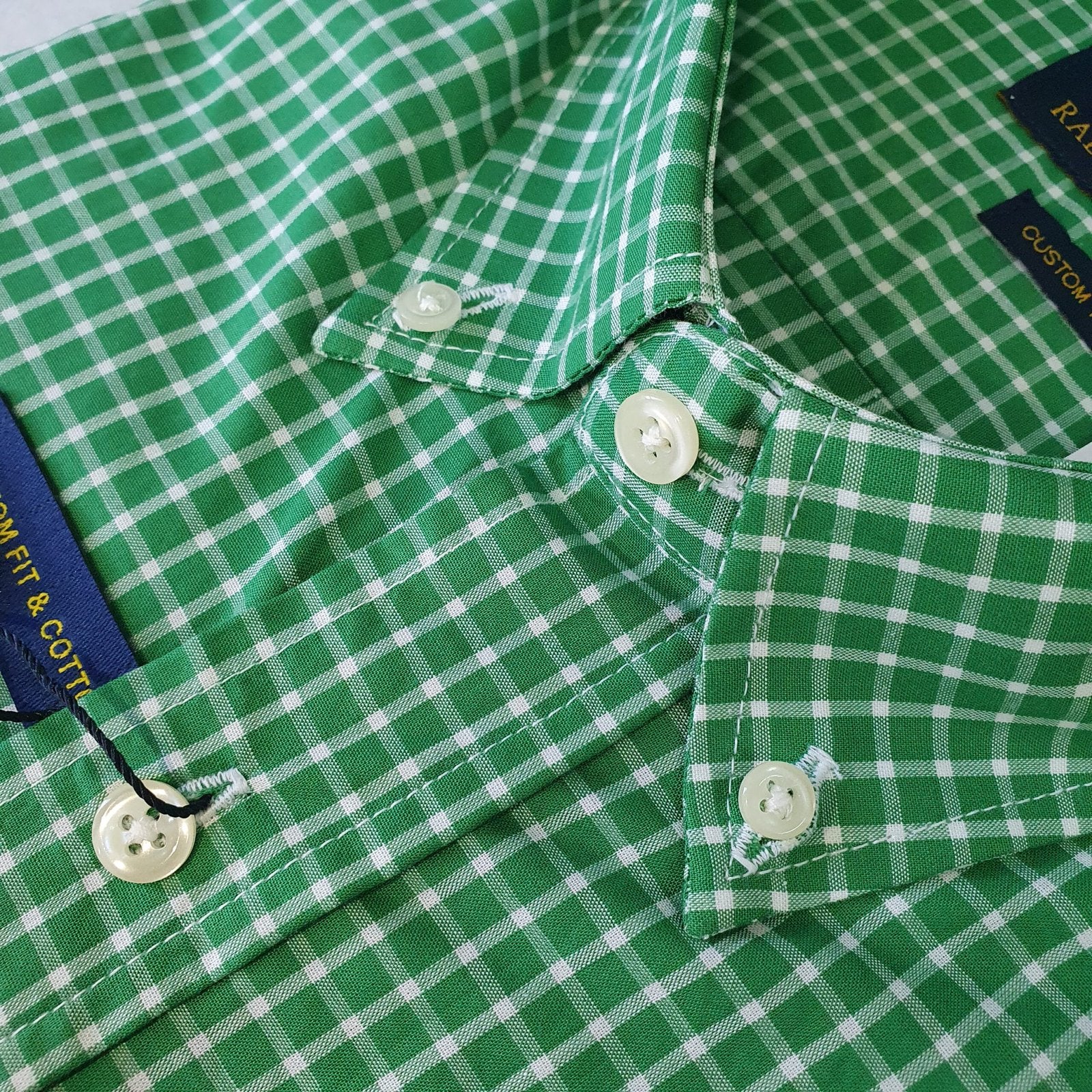 Camisa Ralph Lauren Masculina Xadrez Verde Listras Brancas Pony Laranja