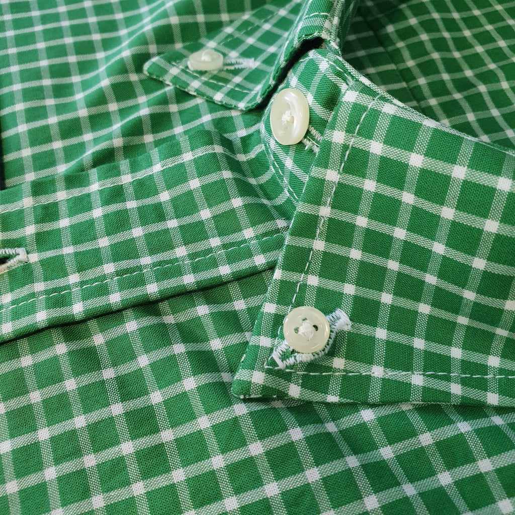 Camisa Ralph Lauren Masculina Xadrez Verde Listras Brancas Pony Laranja