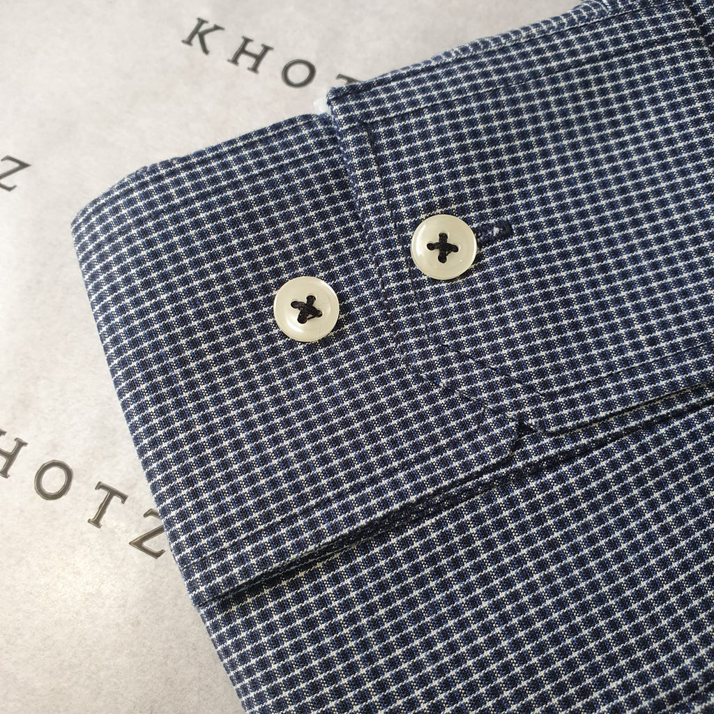 Camisa Ralph Lauren Masculina Micro Xadrez Executivo Azul Pony Vermelho