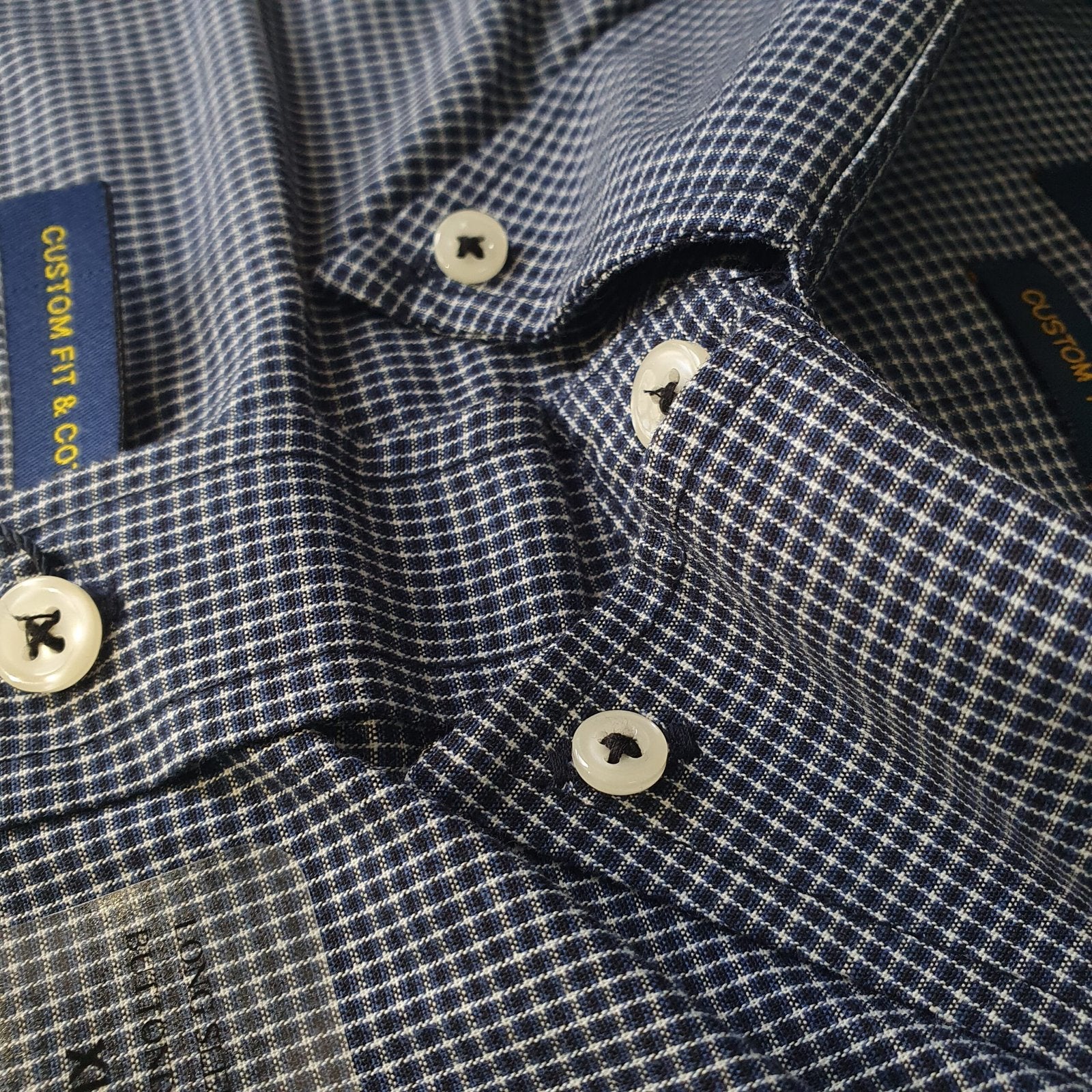 Camisa Ralph Lauren Masculina Micro Xadrez Executivo Azul Pony Vermelho