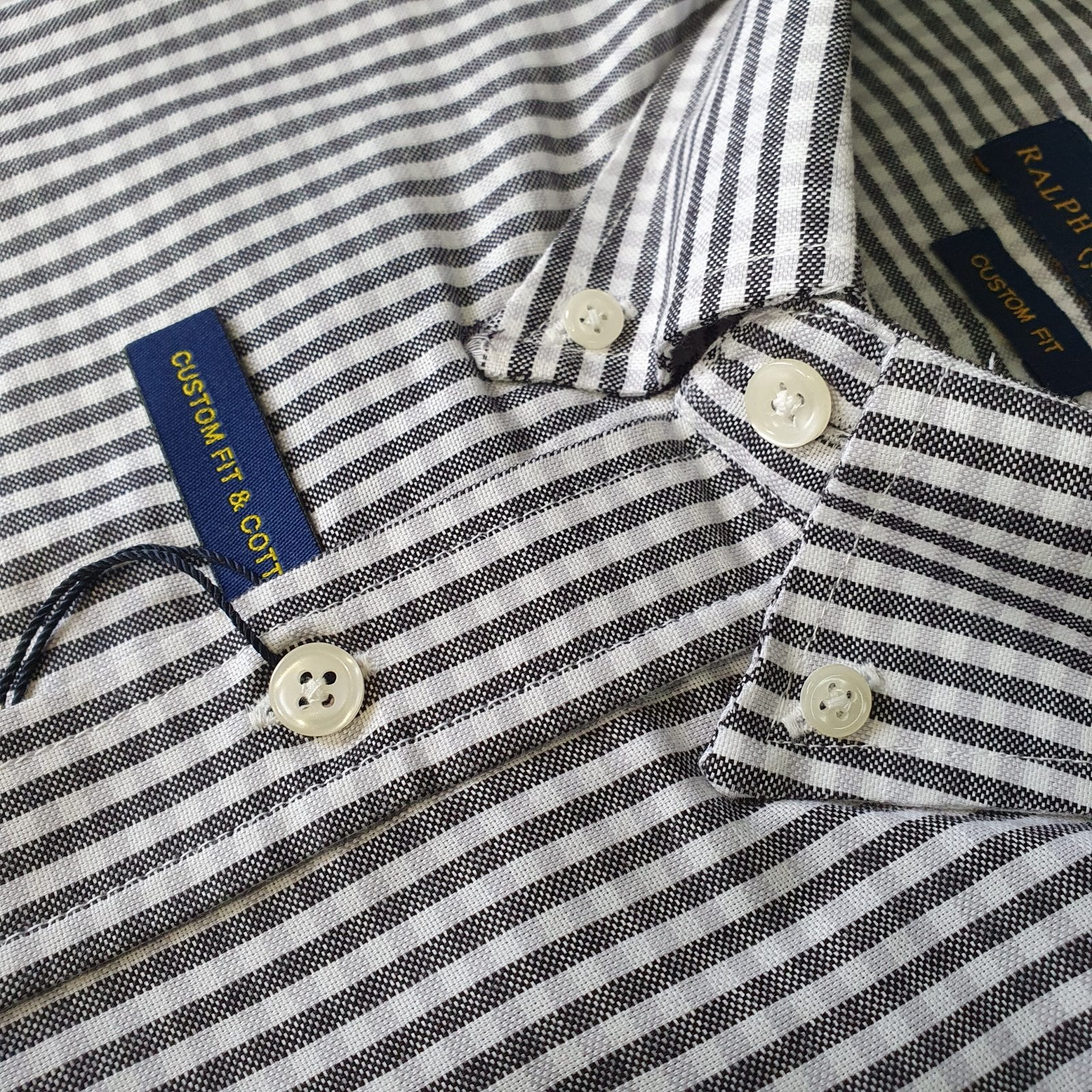 Camisa Ralph Lauren Masculina Preta Listras Pony Amarelo