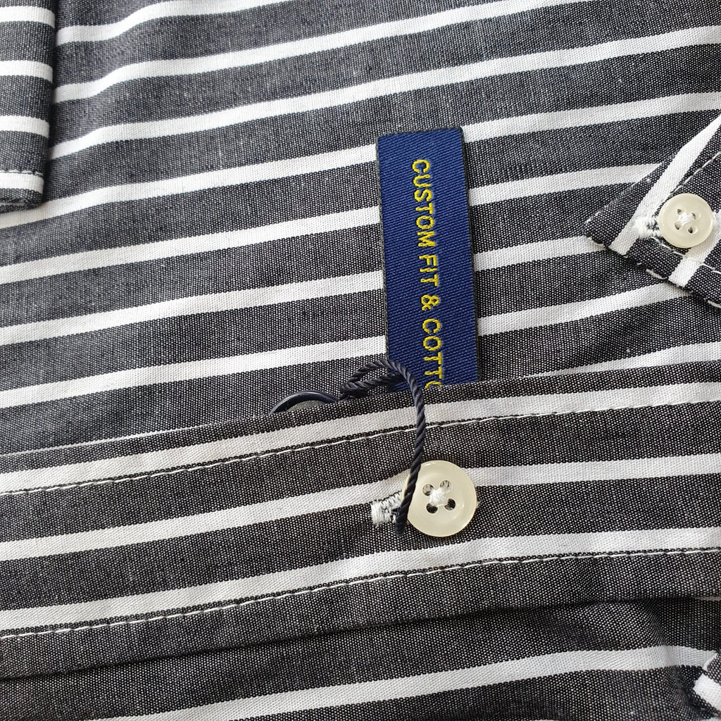 Camisa Ralph Lauren Masculina Preta Listras Europa Pony Dourado