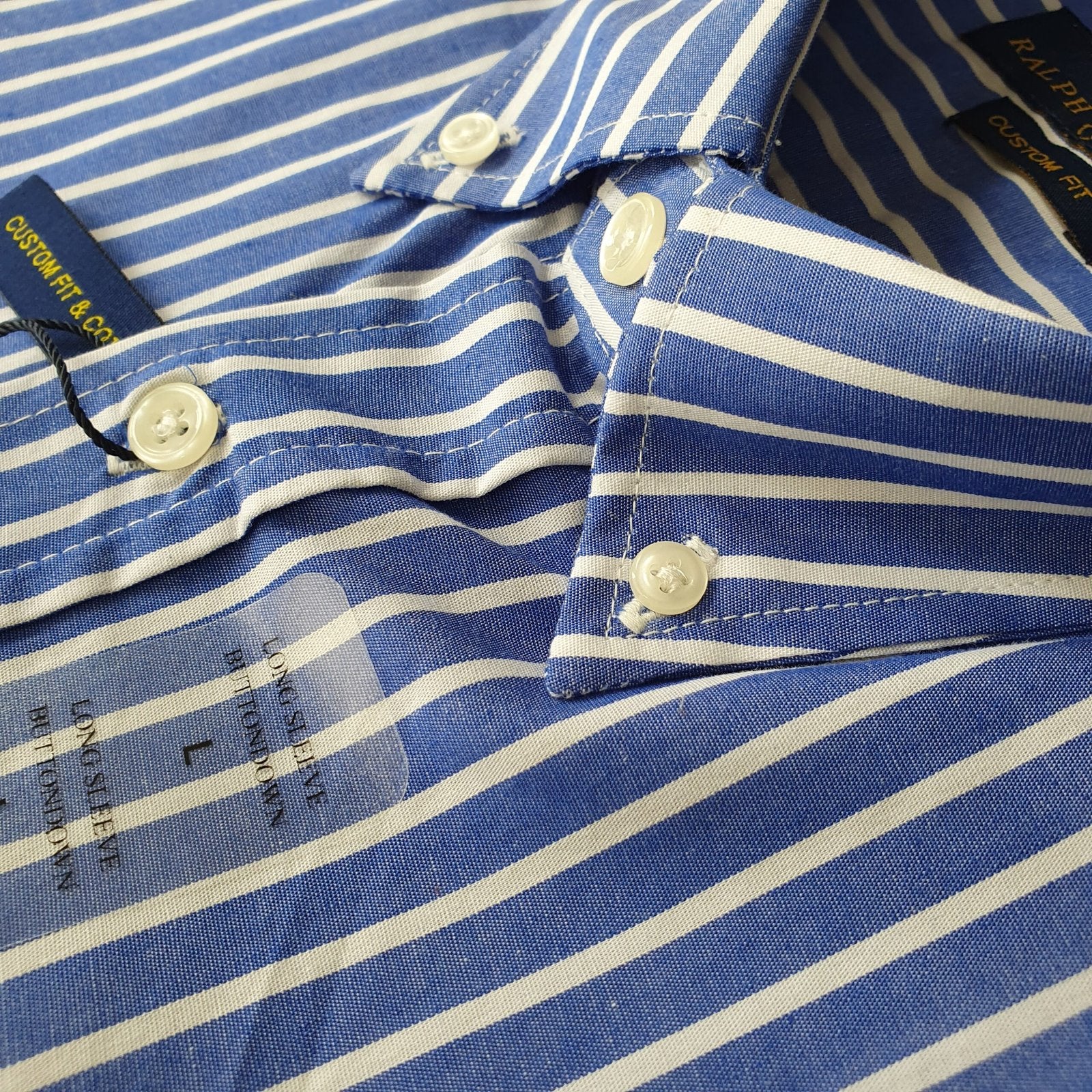 Camisa Ralph Lauren Masculina Azul Listras Europa Pony Amarelo