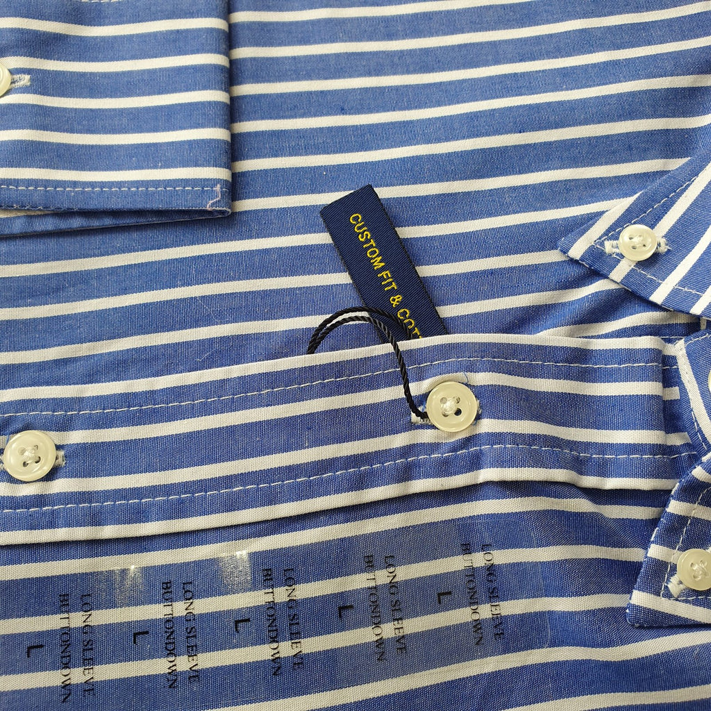 Camisa Ralph Lauren Masculina Azul Listras Europa Pony Amarelo