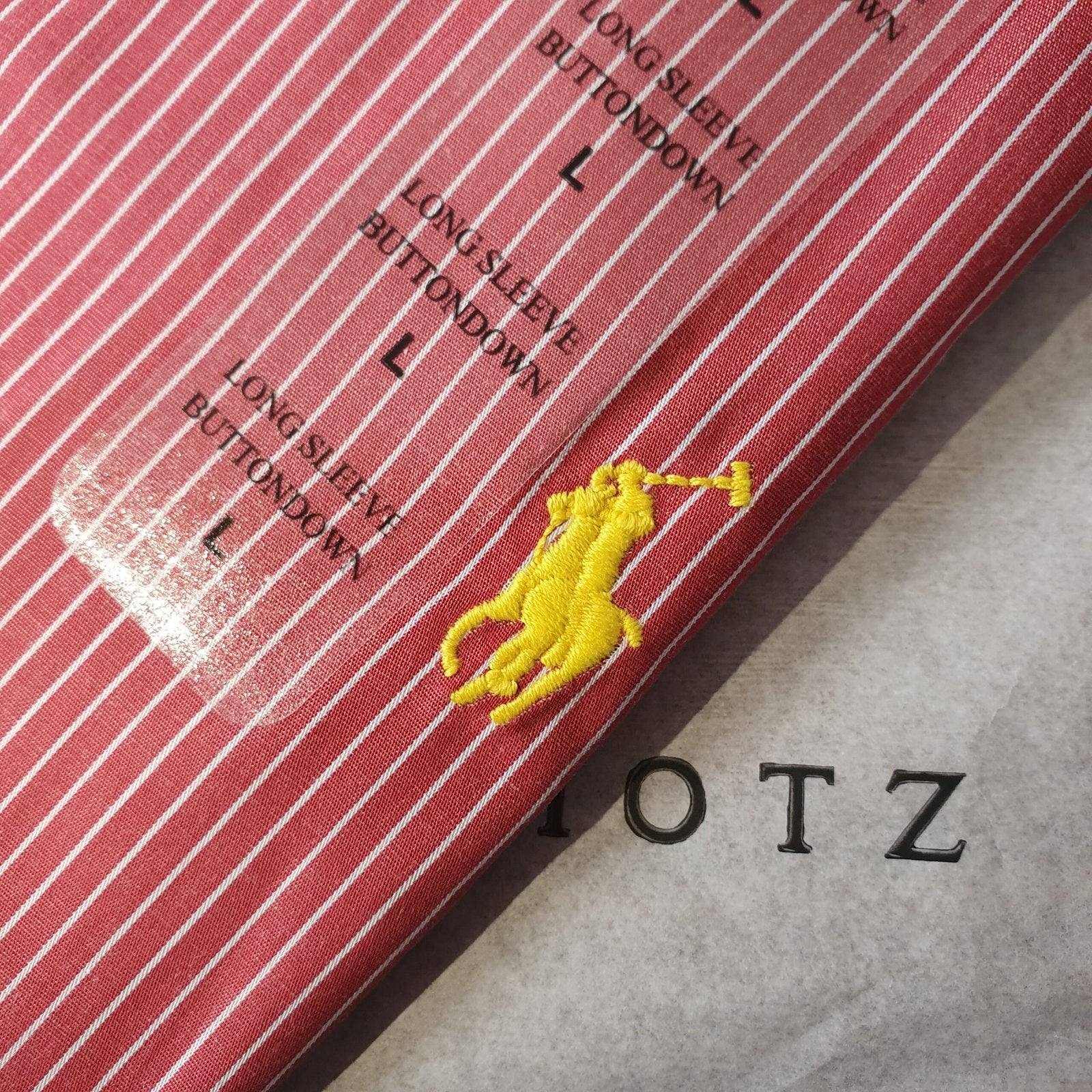 Camisa Ralph Lauren Masculina Vermelho Cereja Listras Pony Amarelo