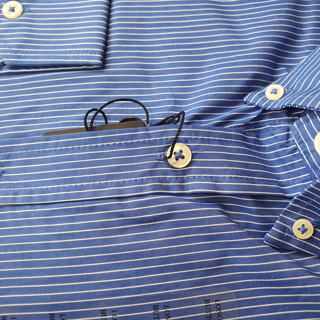 Camisa Ralph Lauren Masculina Azul Cintilante Listras Pony Vermelho