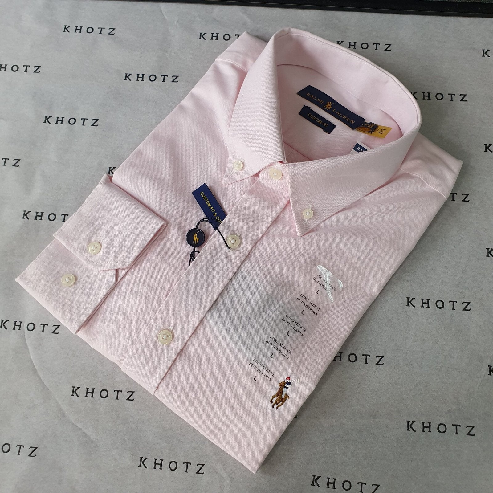 Camisa Ralph Lauren Masculina Oxford Rosa Bebê Pony Colorido