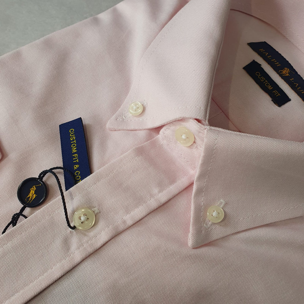 Camisa Ralph Lauren Masculina Oxford Rosa Bebê Pony Colorido