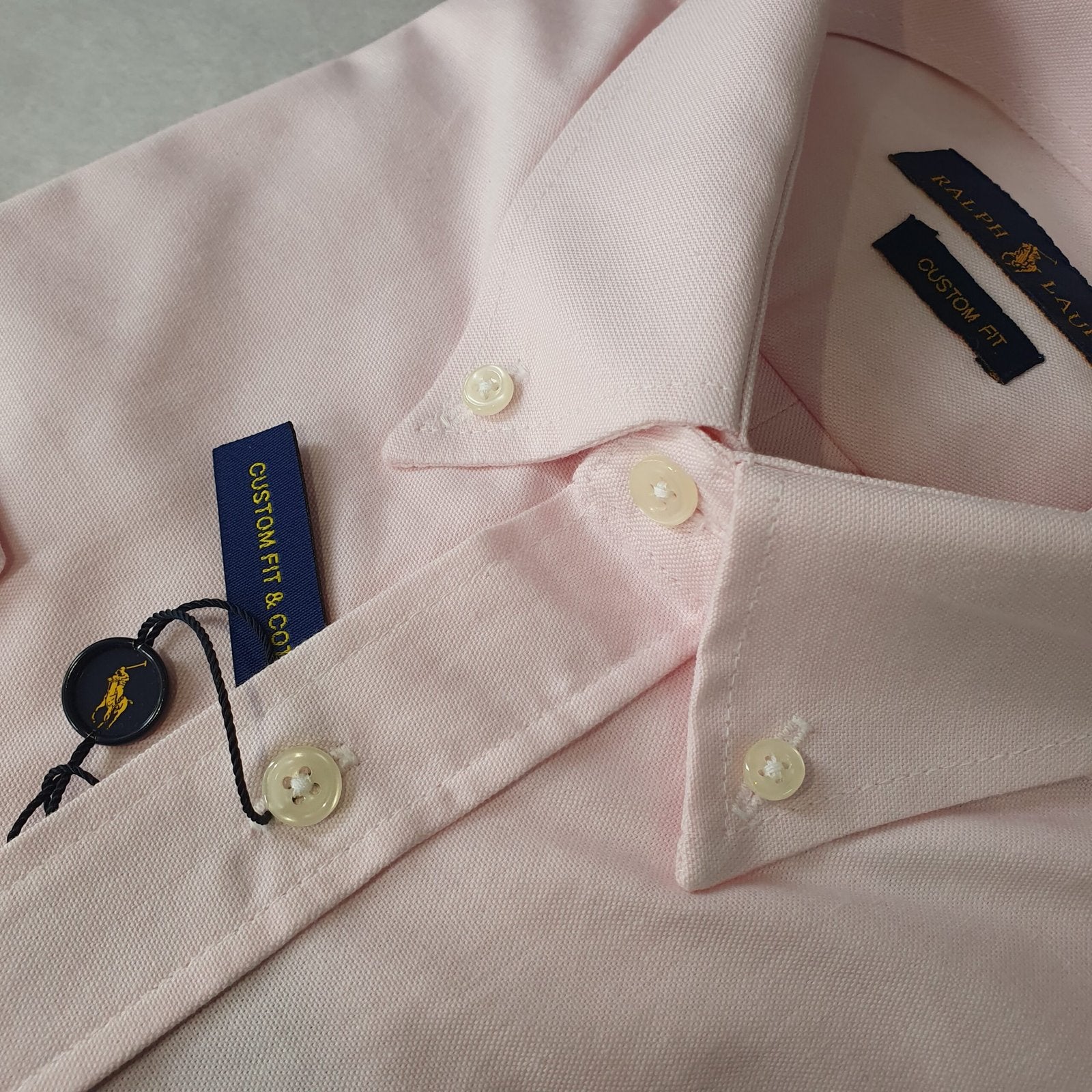 Camisa Ralph Lauren Masculina Oxford Rosa Bebê Pony Colorido