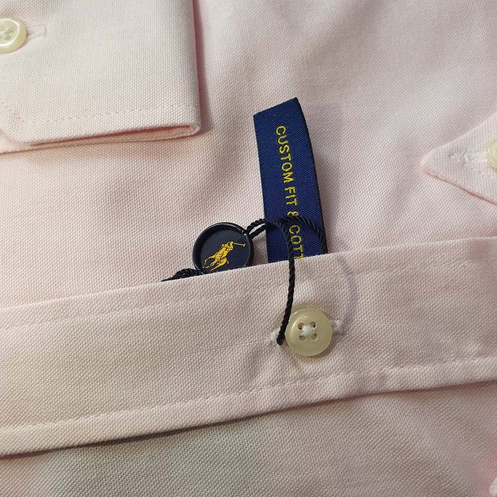 Camisa Ralph Lauren Masculina Oxford Rosa Bebê Pony Colorido