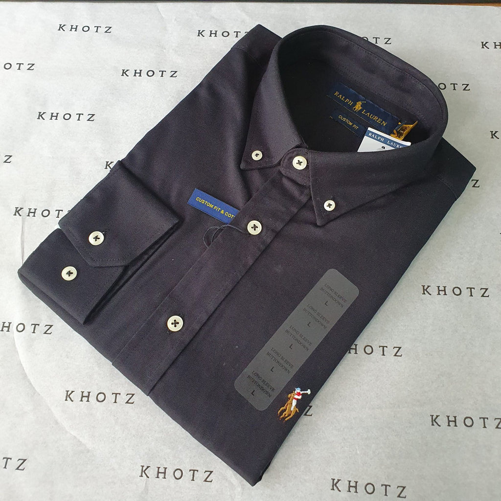 Camisa Ralph Lauren Masculina Oxford Preta Pony Colorido