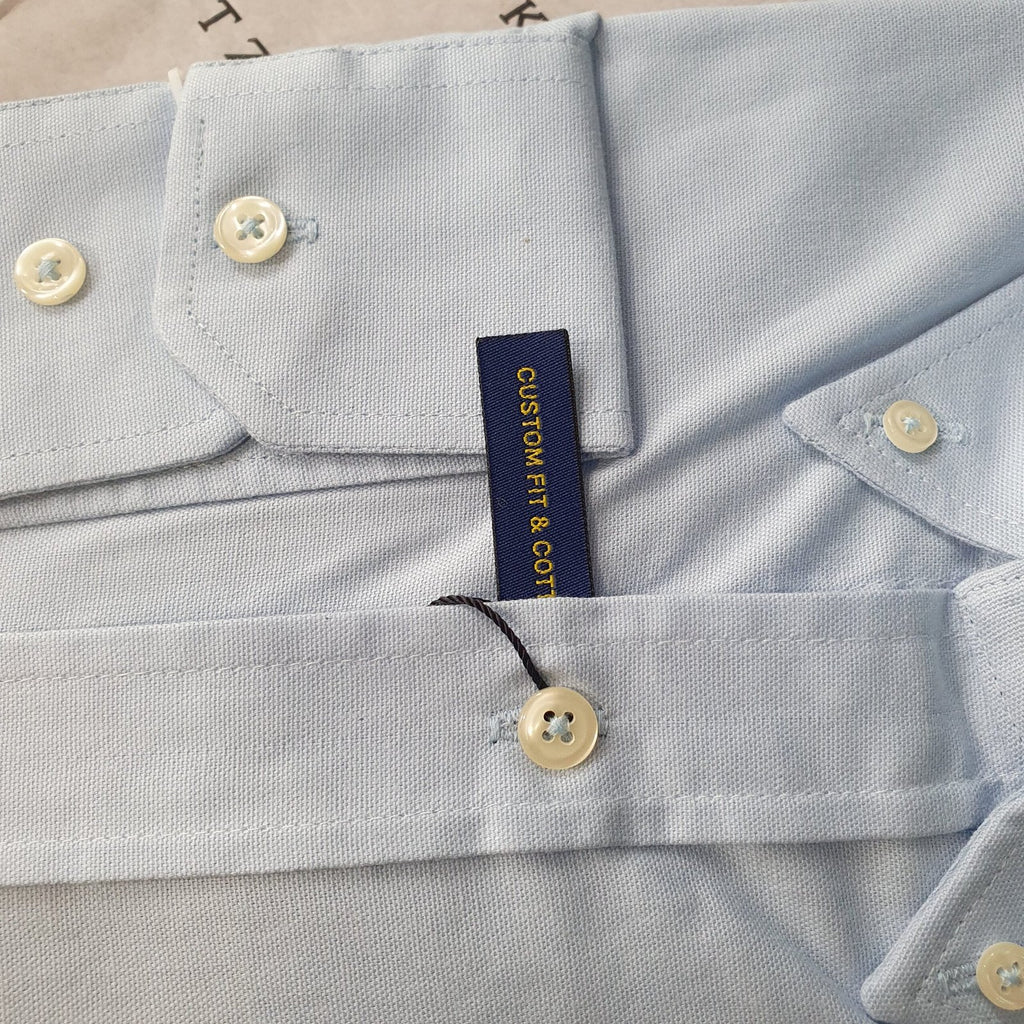 Camisa Ralph Lauren Masculina Oxford Azul Bebê Pony Colorido