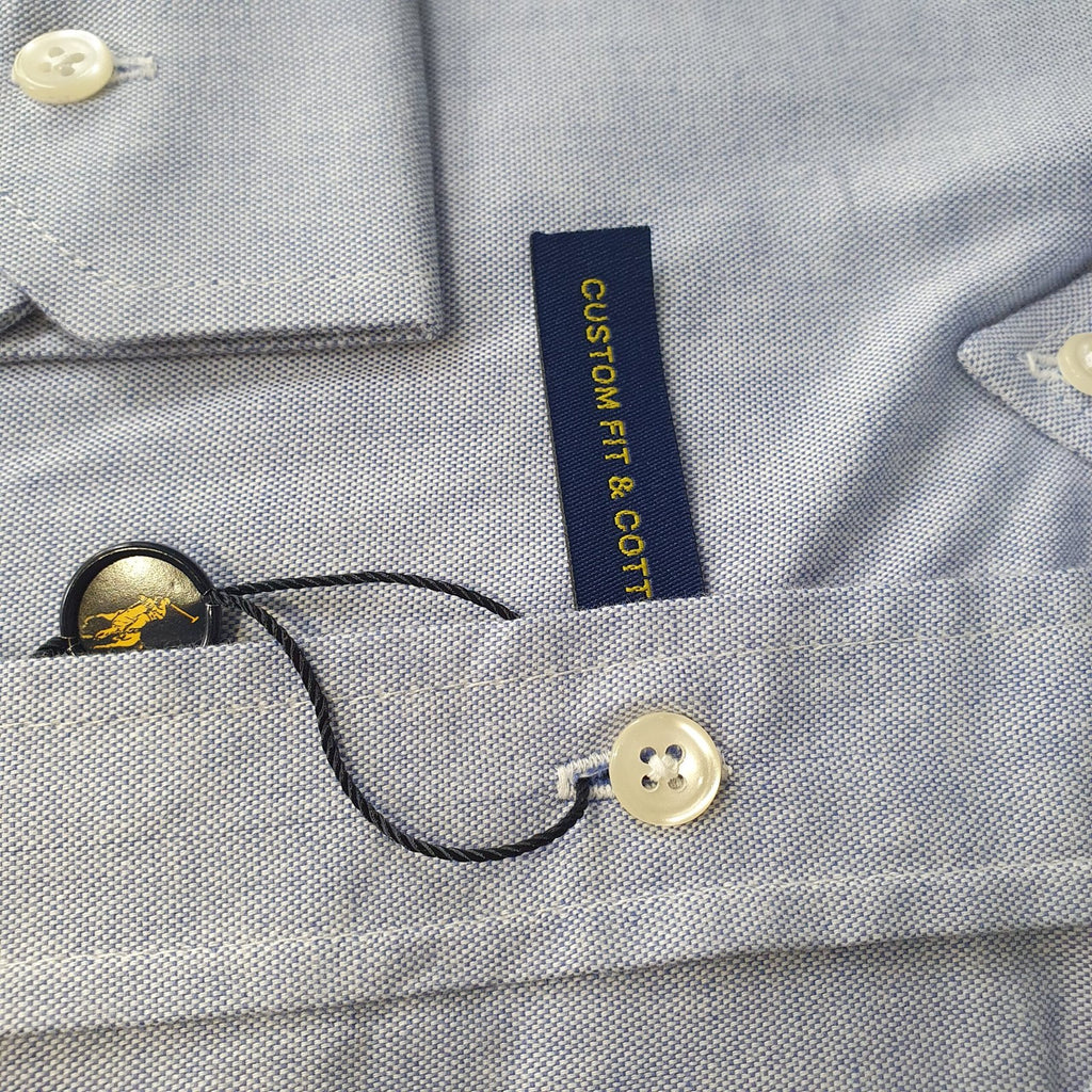 Camisa Ralph Lauren Masculina Oxford Azul Pony Colorido