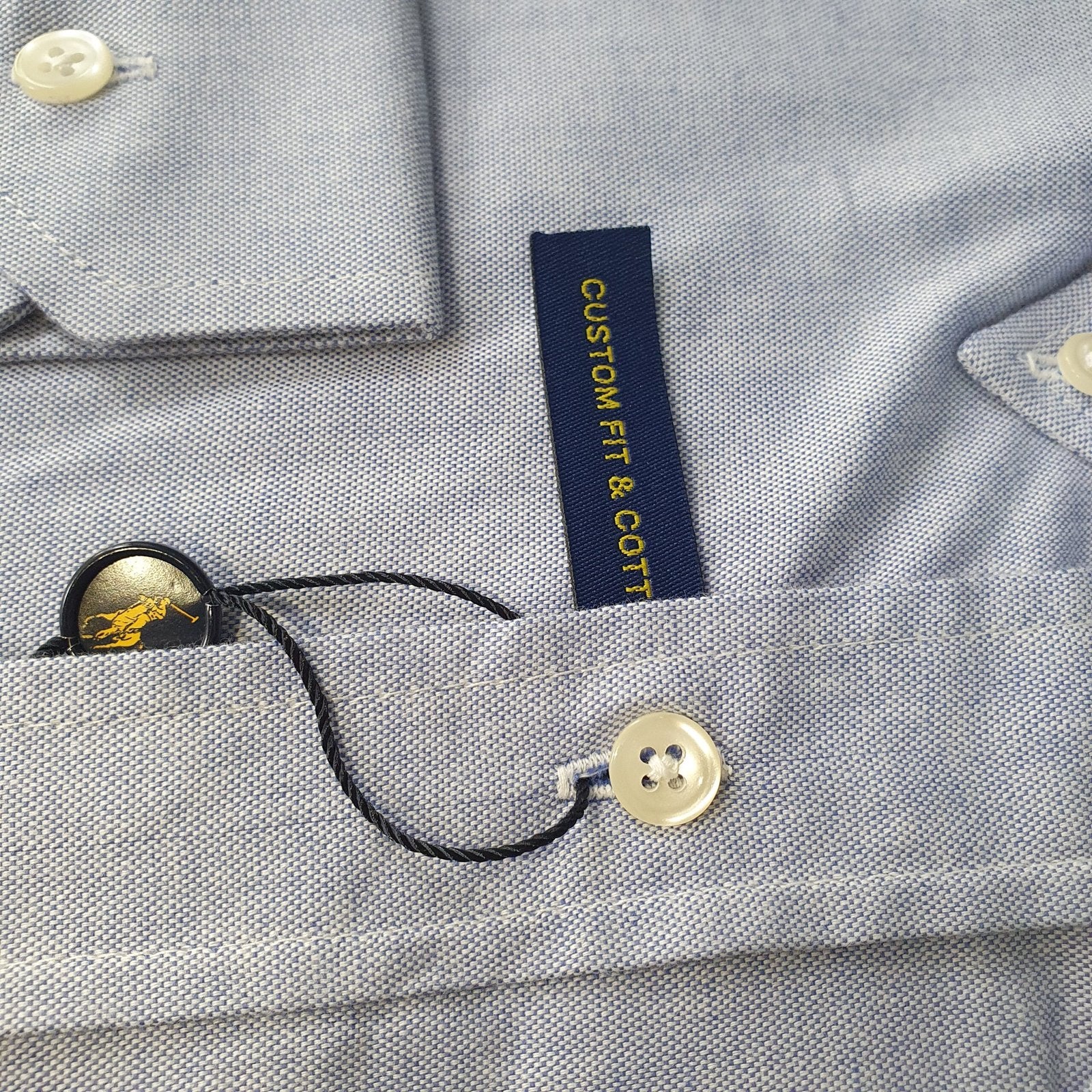 Camisa Ralph Lauren Masculina Oxford Azul Pony Colorido