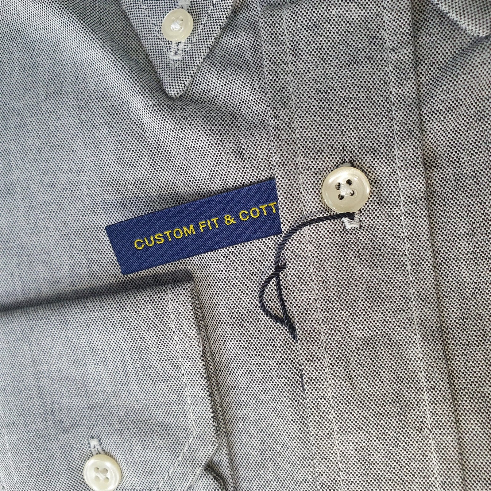 Camisa Ralph Lauren Masculina Oxford Cinza Espacial Pony Colorido
