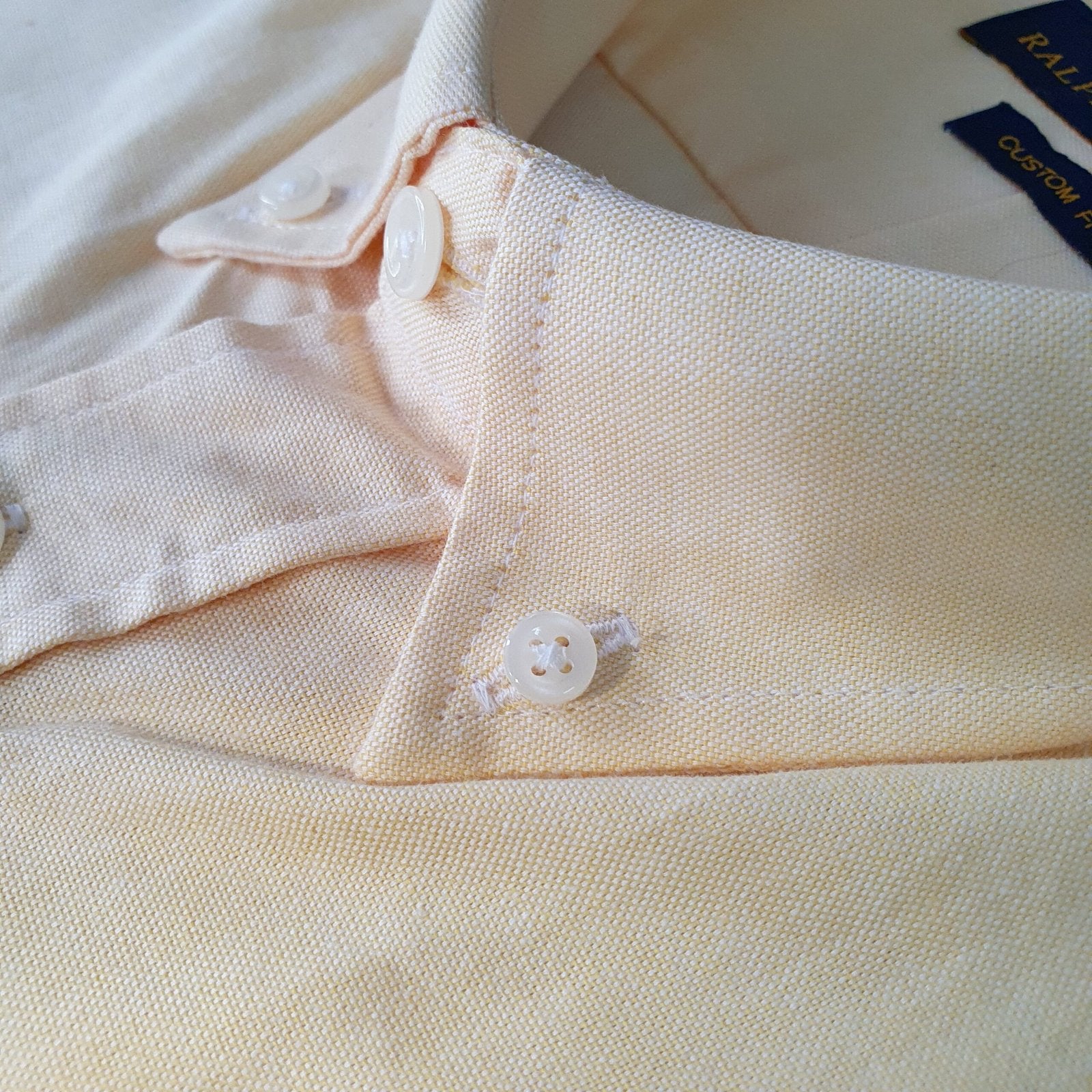Camisa Ralph Lauren Masculina Oxford Amarela Pony Colorido