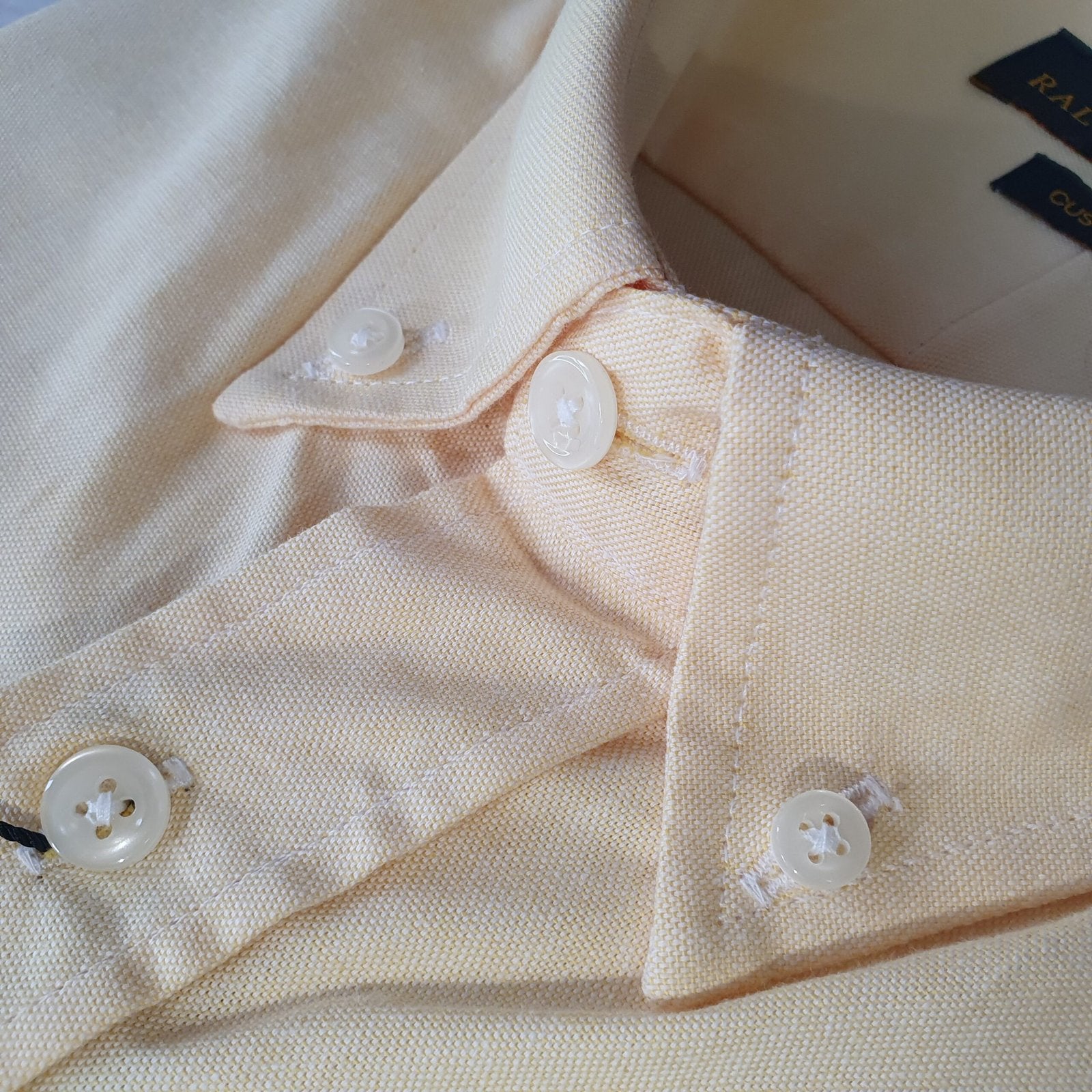 Camisa Ralph Lauren Masculina Oxford Amarela Pony Colorido