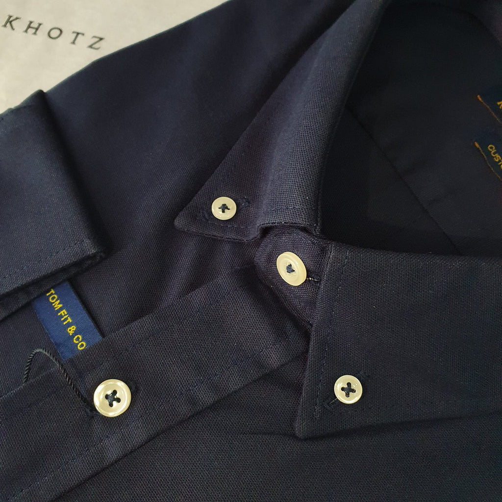 Camisa Ralph Lauren Masculina Oxford Azul Marinho Pony Colorido