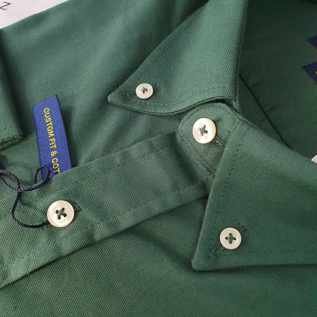 Camisa Ralph Lauren Masculina Oxford Verde Floresta Pony Colorido