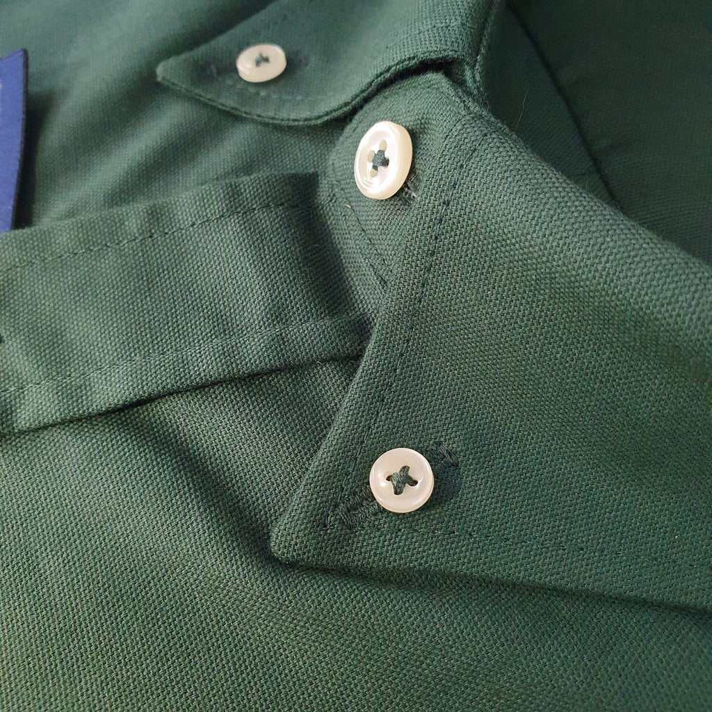 Camisa Ralph Lauren Masculina Oxford Verde Floresta Pony Colorido