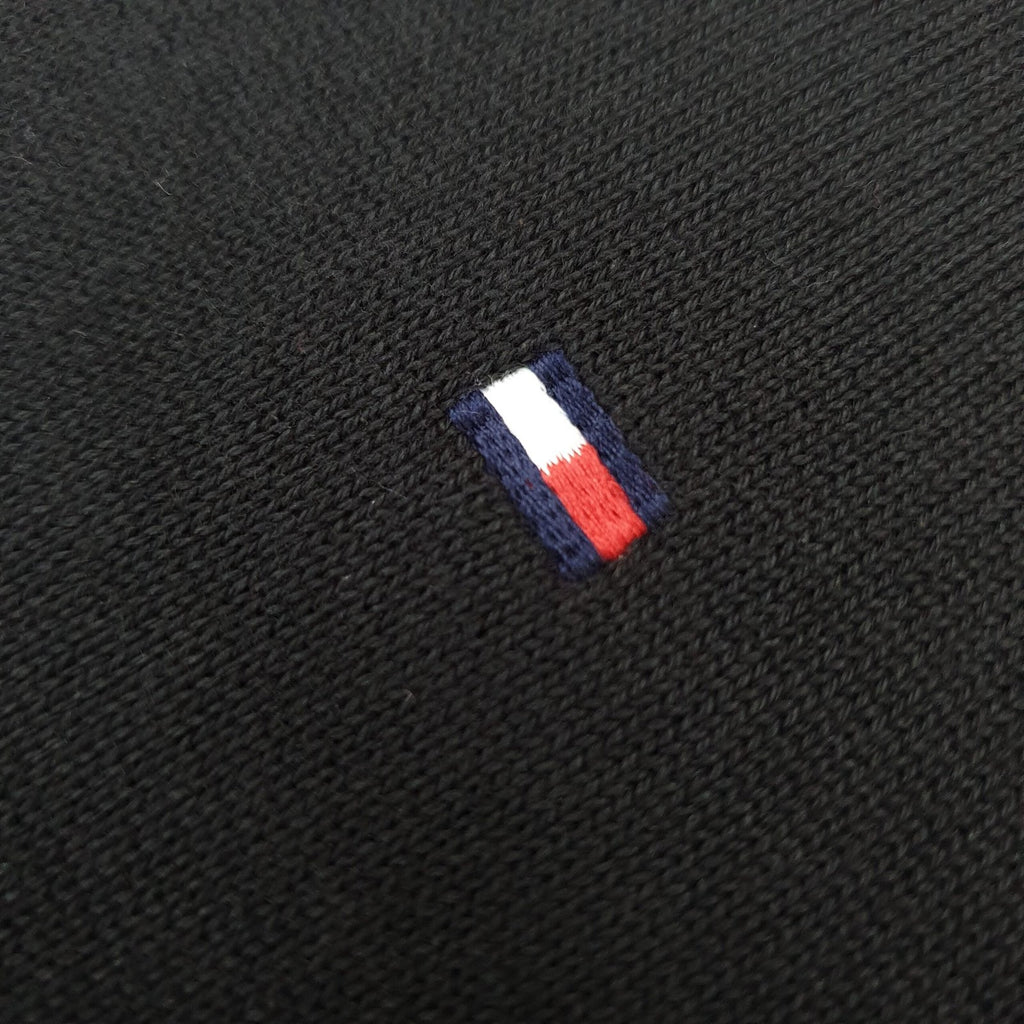 Suéter Tommy Hilfiger Masculino Preto Clássico Padrão da Marca