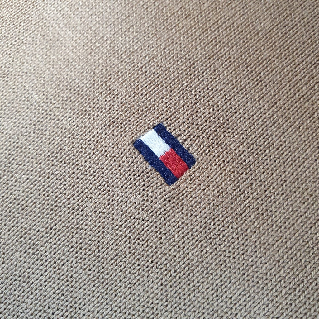 Suéter Tommy Hilfiger Masculino Caramelo Clássico Padrão da Marca