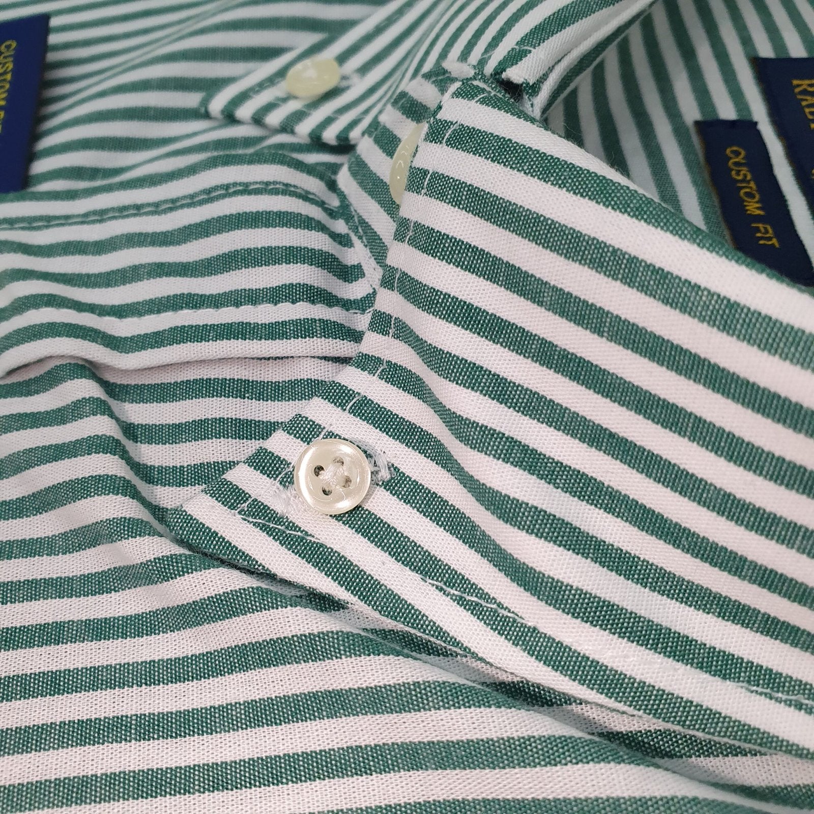 Camisa Ralph Lauren Masculina Verde Listras Americana Pony Vermelho