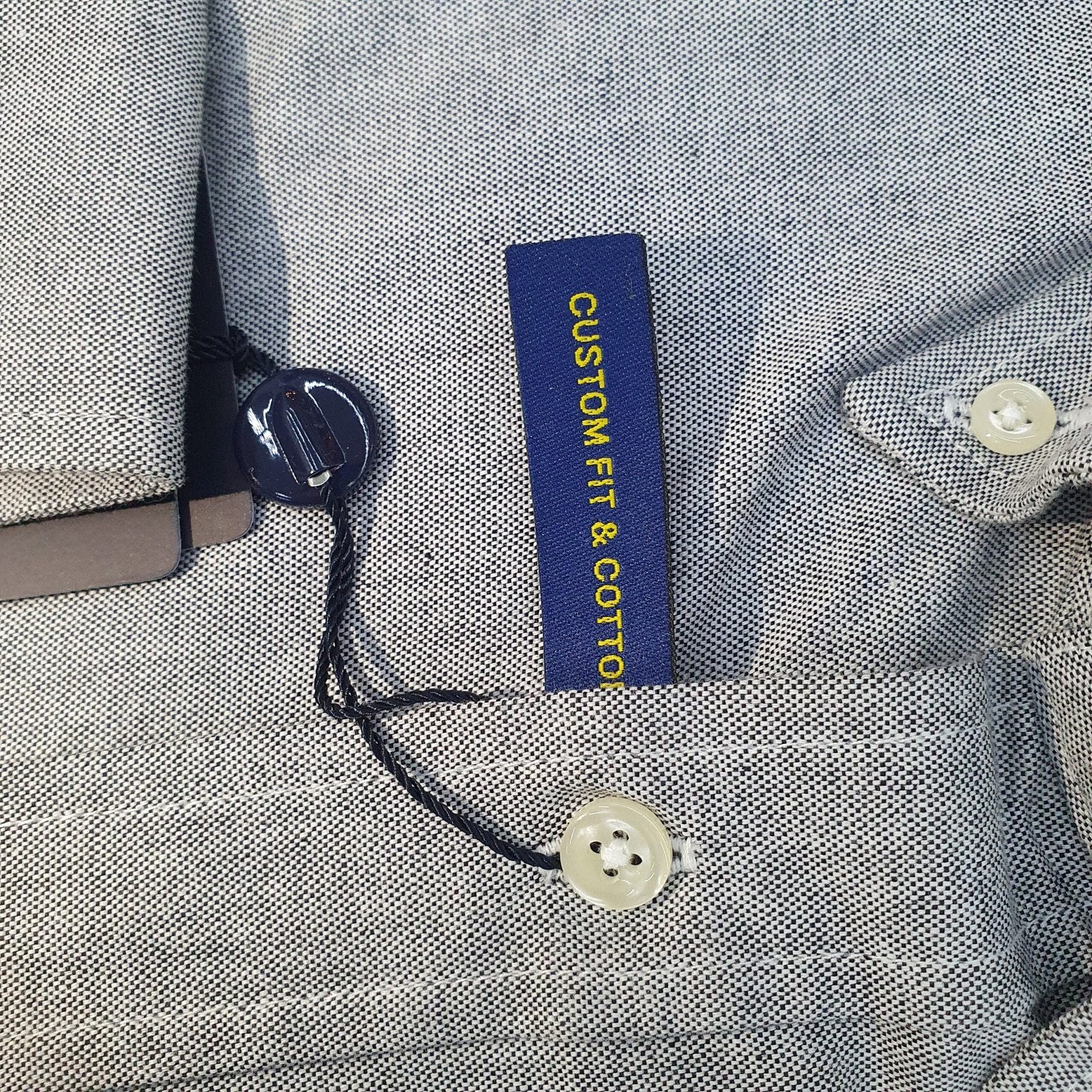 Camisa Ralph Lauren Masculina Oxford Clássico Cinza Pony Preto