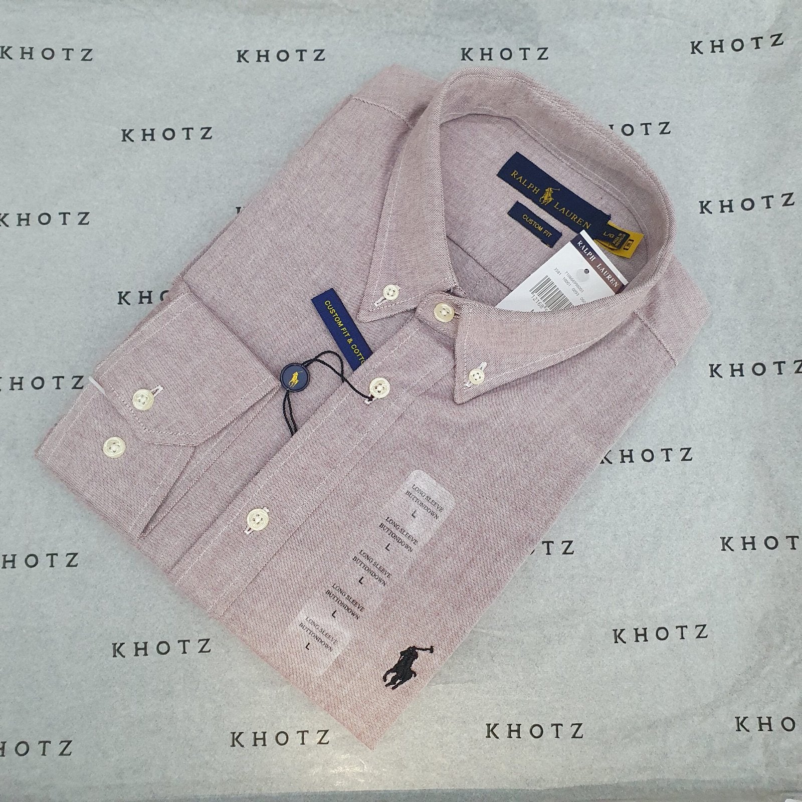Camisa Ralph Lauren Masculina Oxford Clássico Bordô Pony Preto